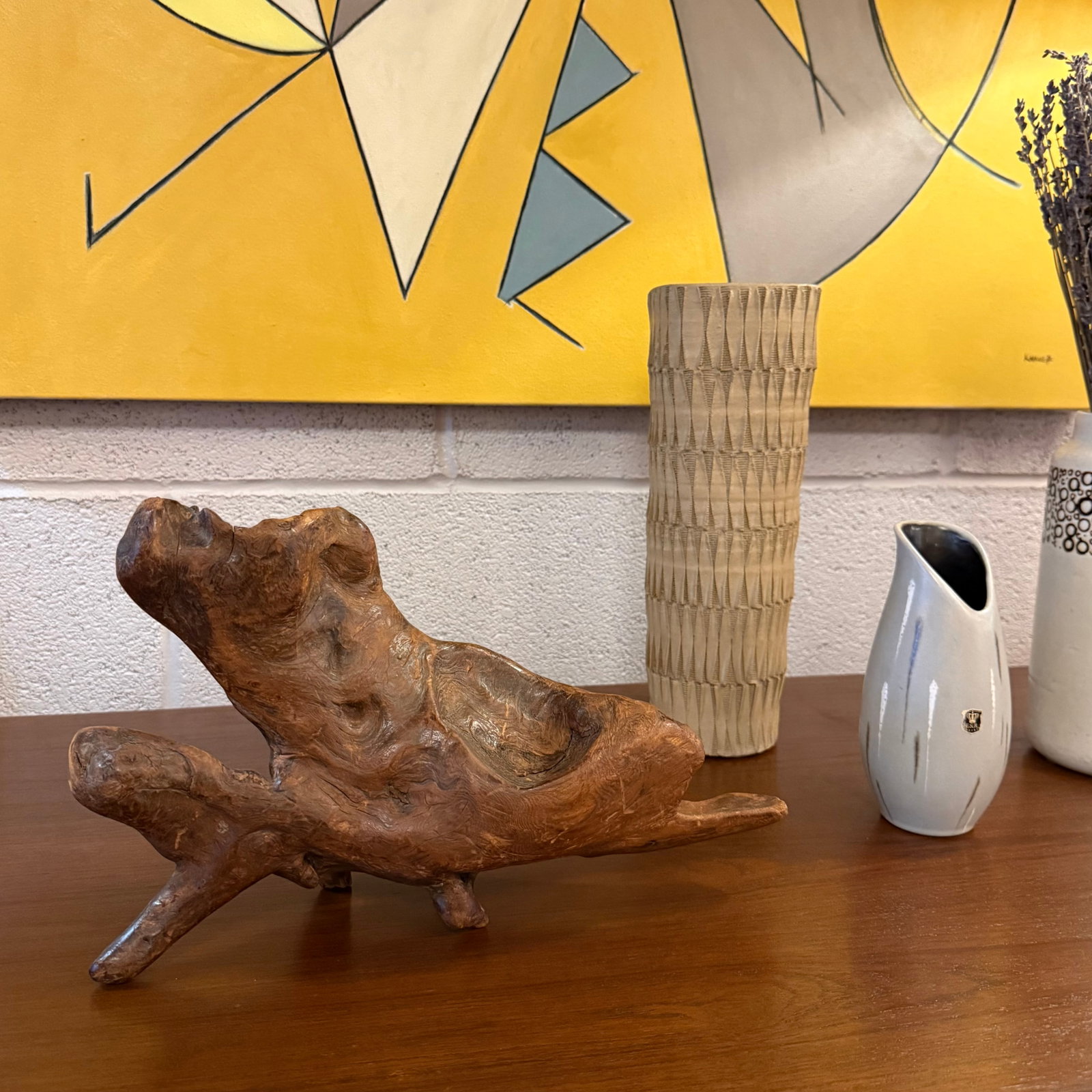 Mid-Century Modern Abstract Root Wood Sculpture - 3