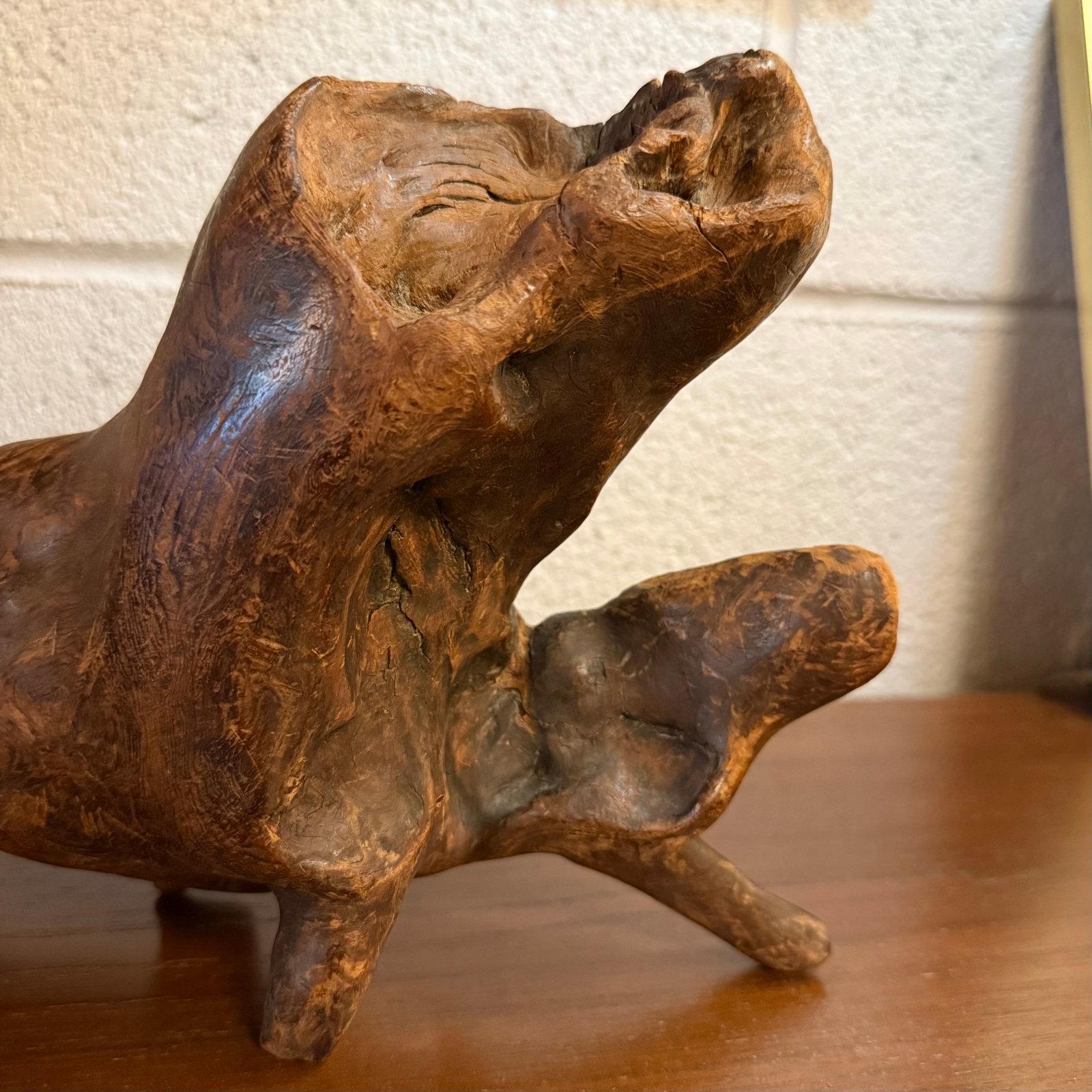 Mid-Century Modern Abstract Root Wood Sculpture - 6