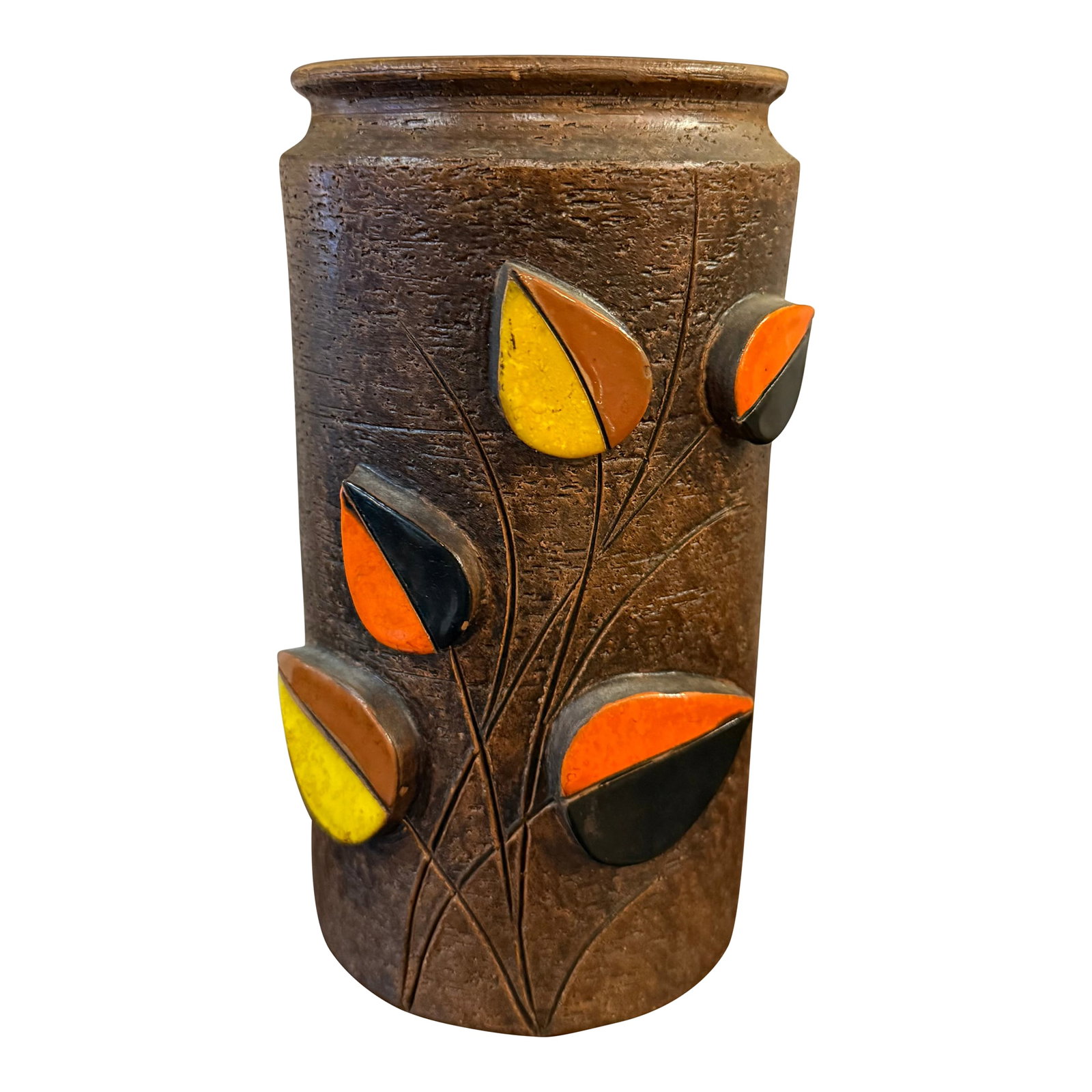1960s Italian Art Pottery Vase by Aldo Londi, Bitossi for Raymor (1 of 7)