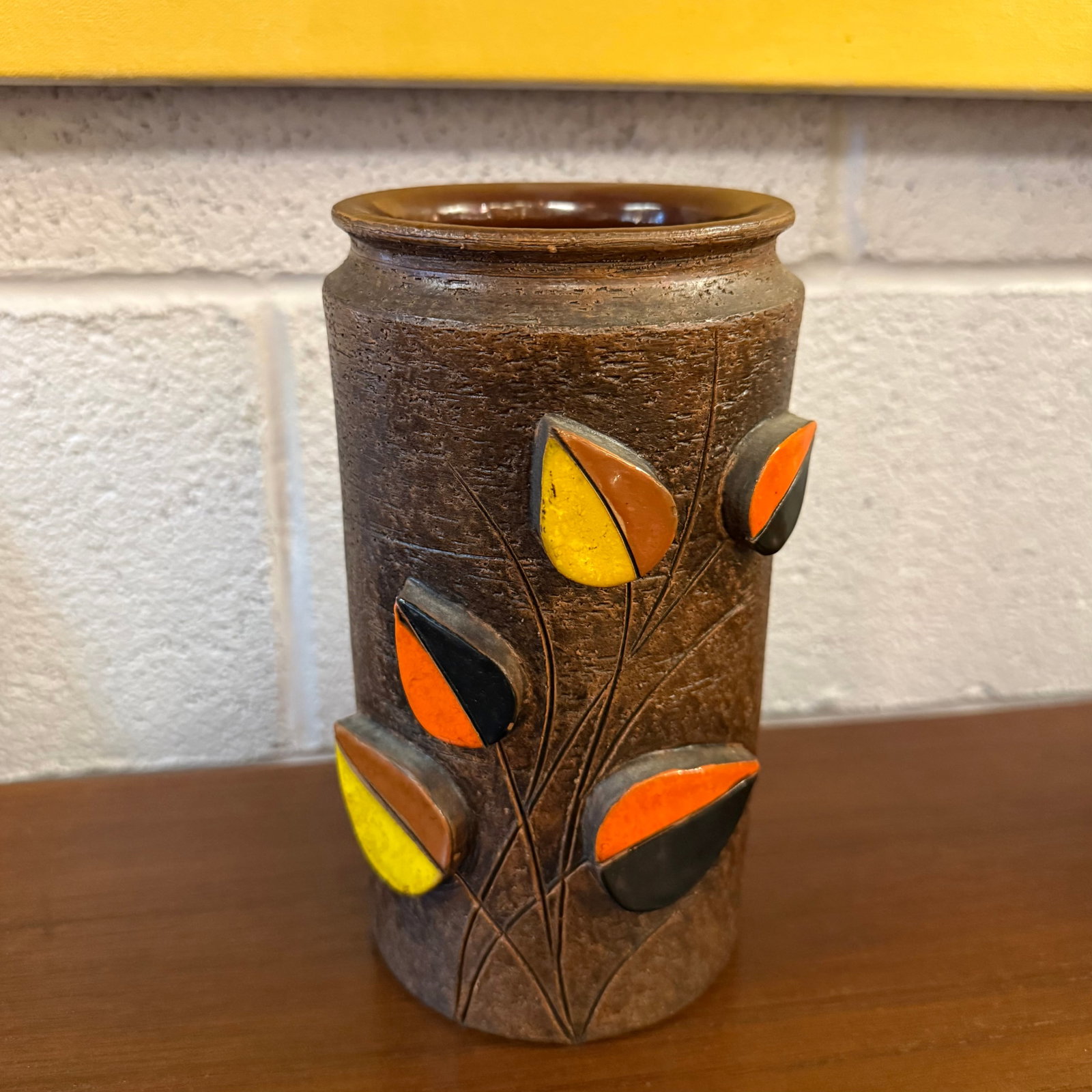 1960s Italian Art Pottery Vase by Aldo Londi, Bitossi for Raymor - 3