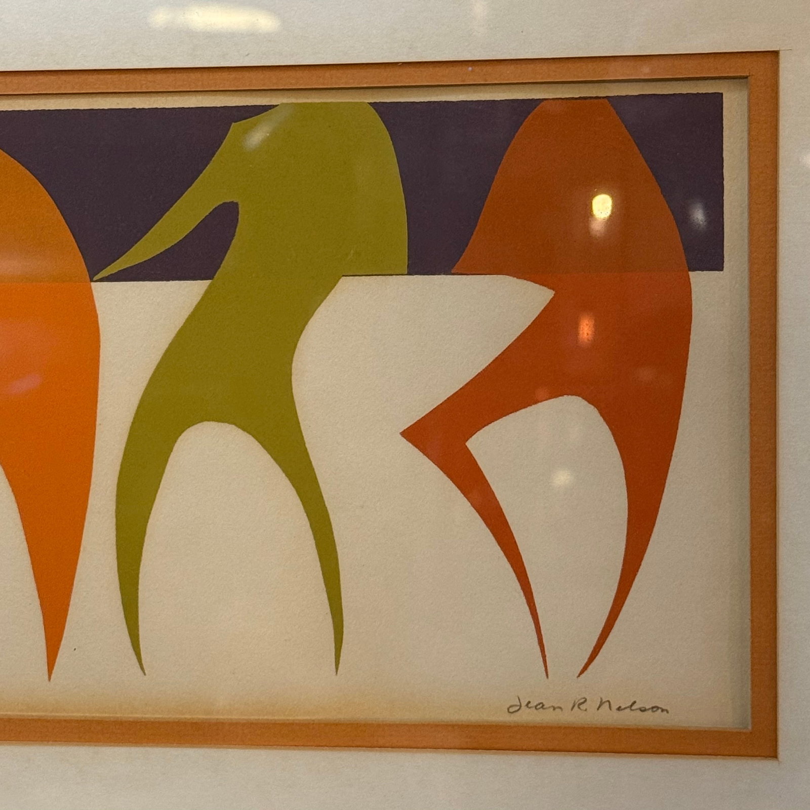 1970s Modernist Framed Paper Cut Collage "Bar Bodies" by Jean R Nelson - 6