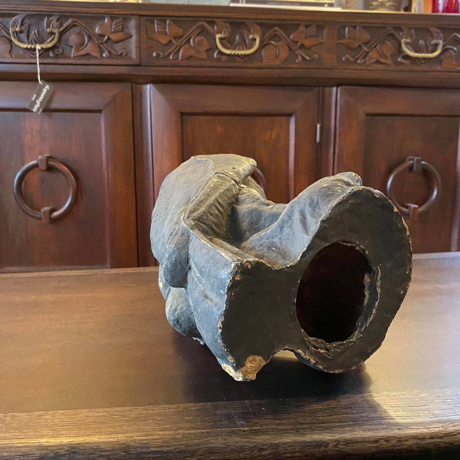 Mid 20th Century Paper Mache Great Horned Owl Decoy Statue - 7