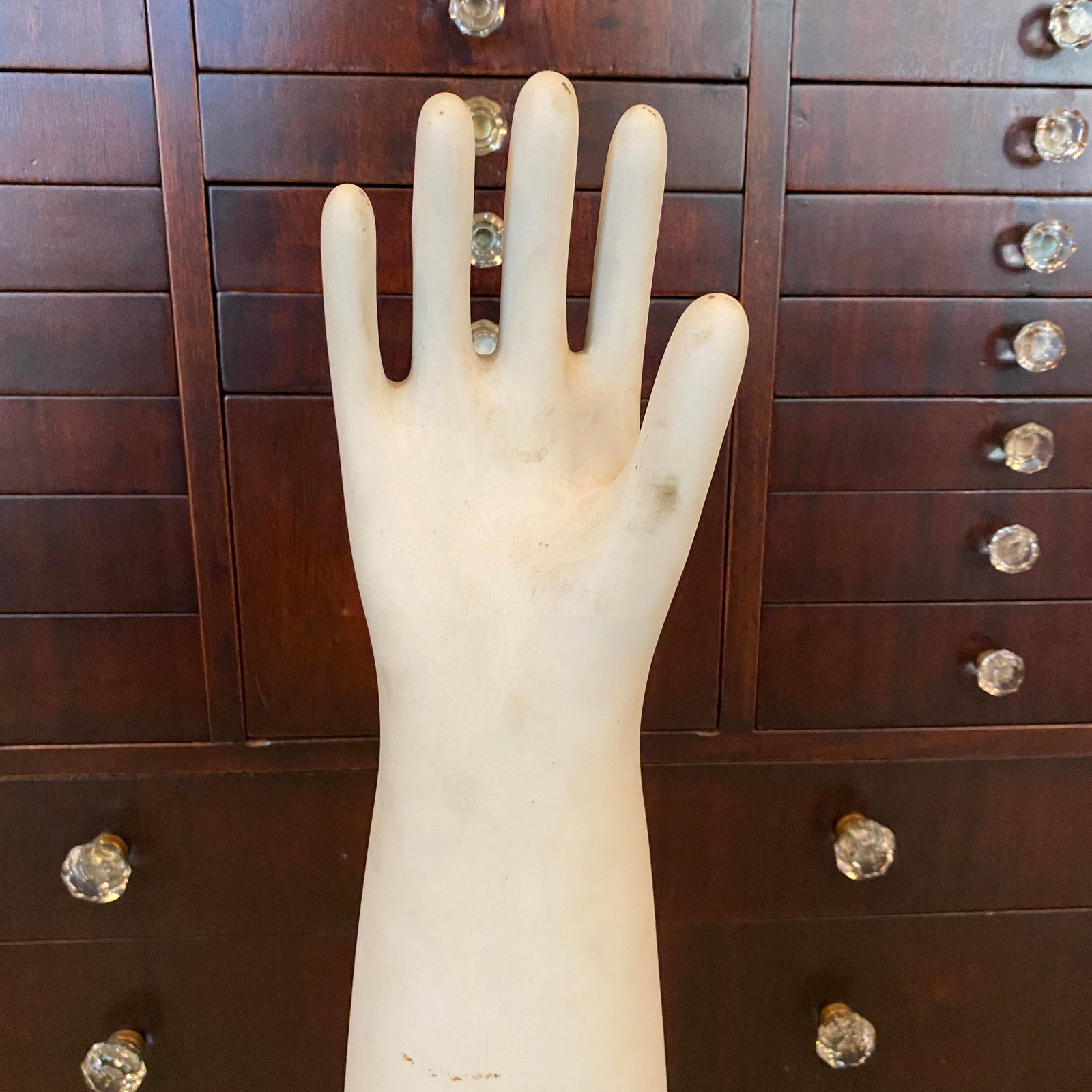 Mid 20th Century Exceptionally Tall Industrial Porcelain Glove Mold Form - 3
