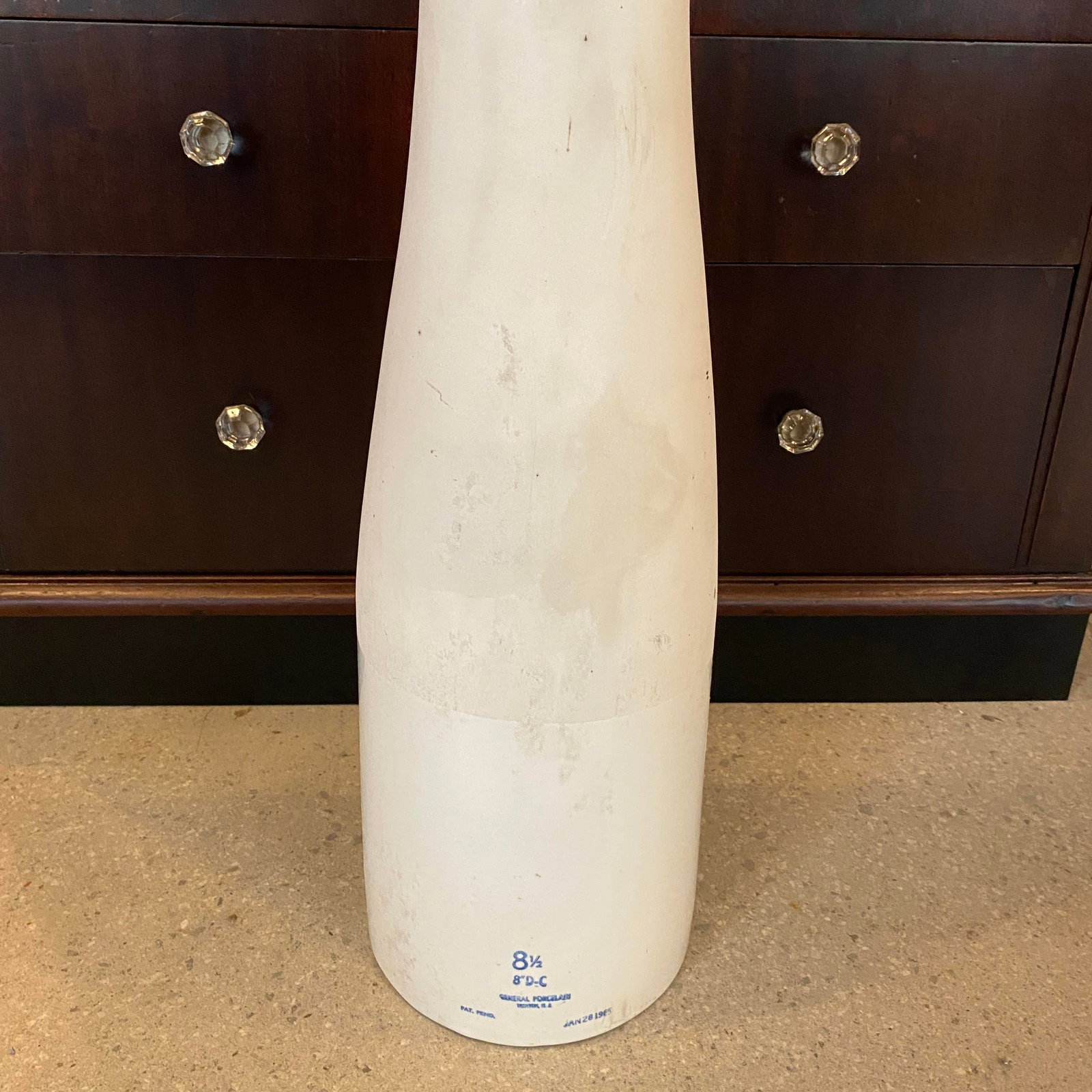 Mid 20th Century Exceptionally Tall Industrial Porcelain Glove Mold Form - 4