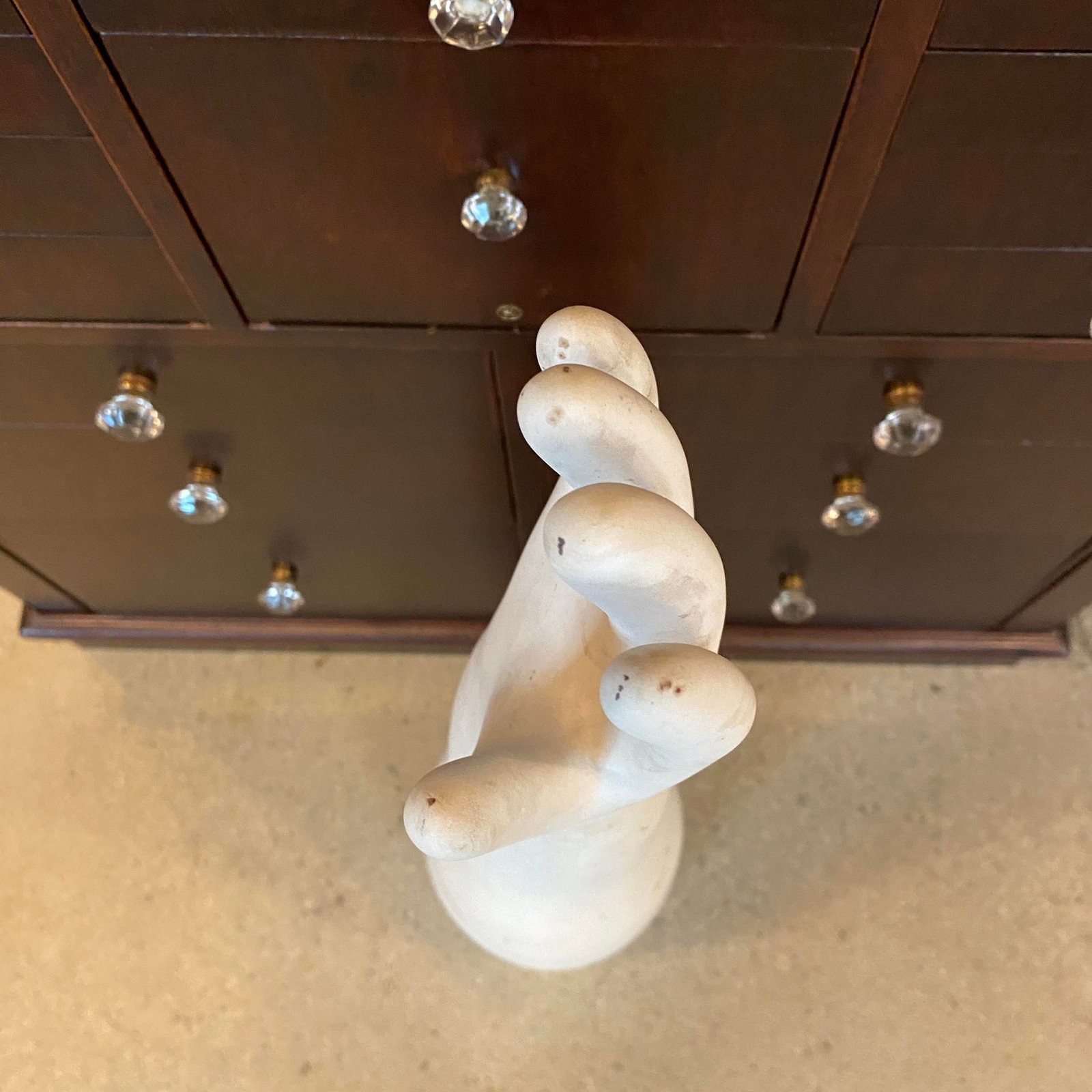 Mid 20th Century Exceptionally Tall Industrial Porcelain Glove Mold Form - 8