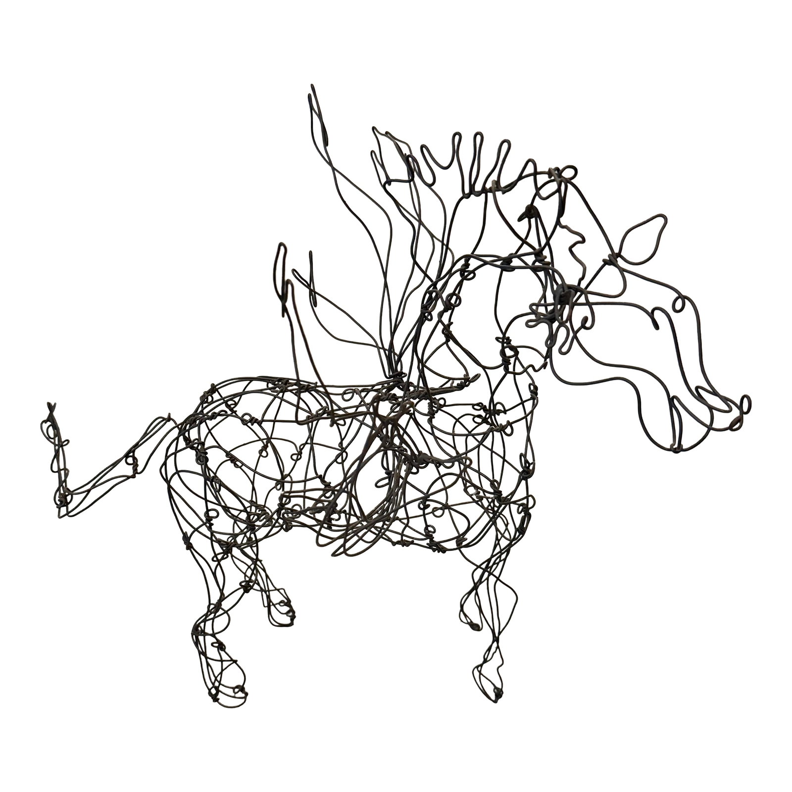 Folk Art Continuous Wire Pegasus Sculpture by Thai Varick (1 of 12)