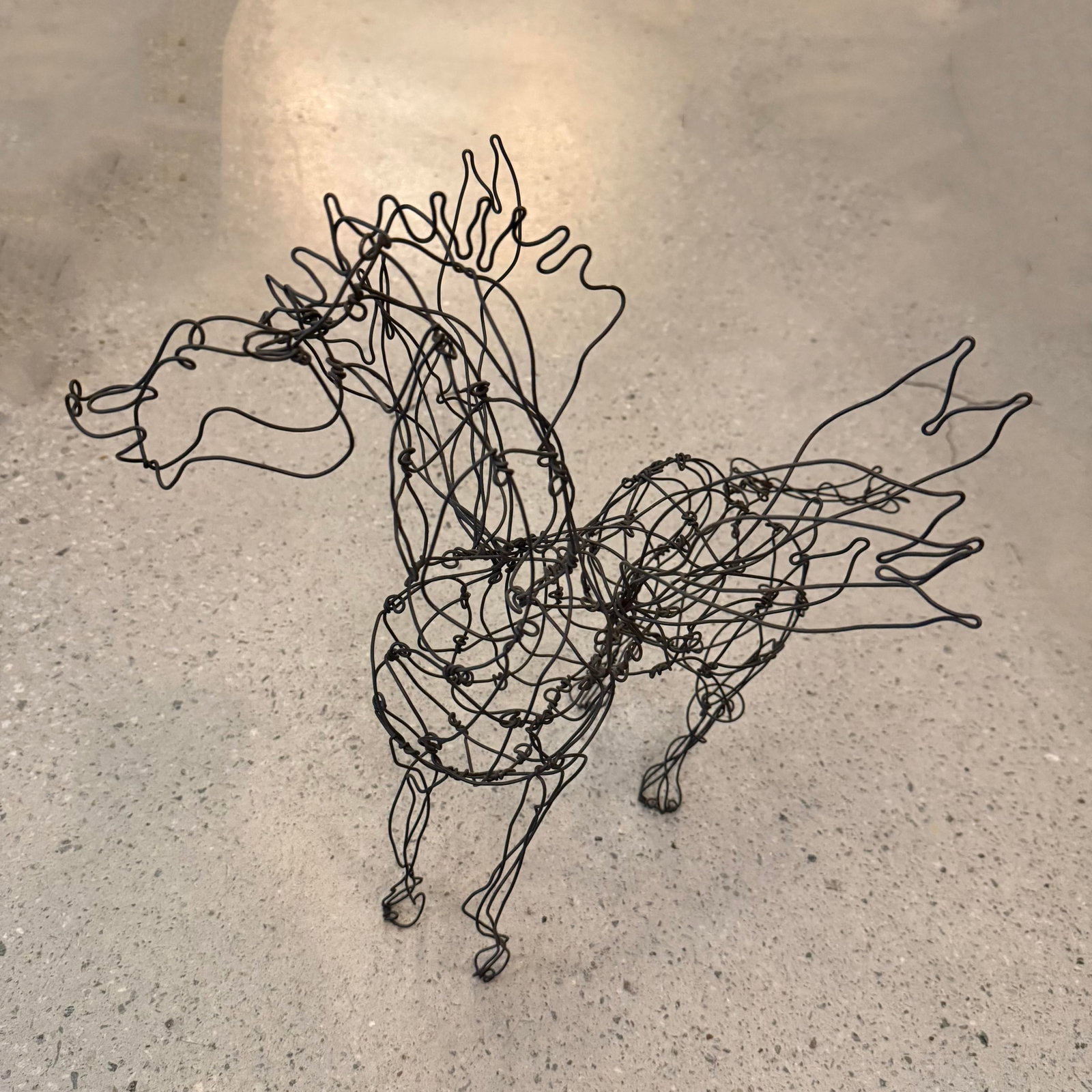 Folk Art Continuous Wire Pegasus Sculpture by Thai Varick - 3