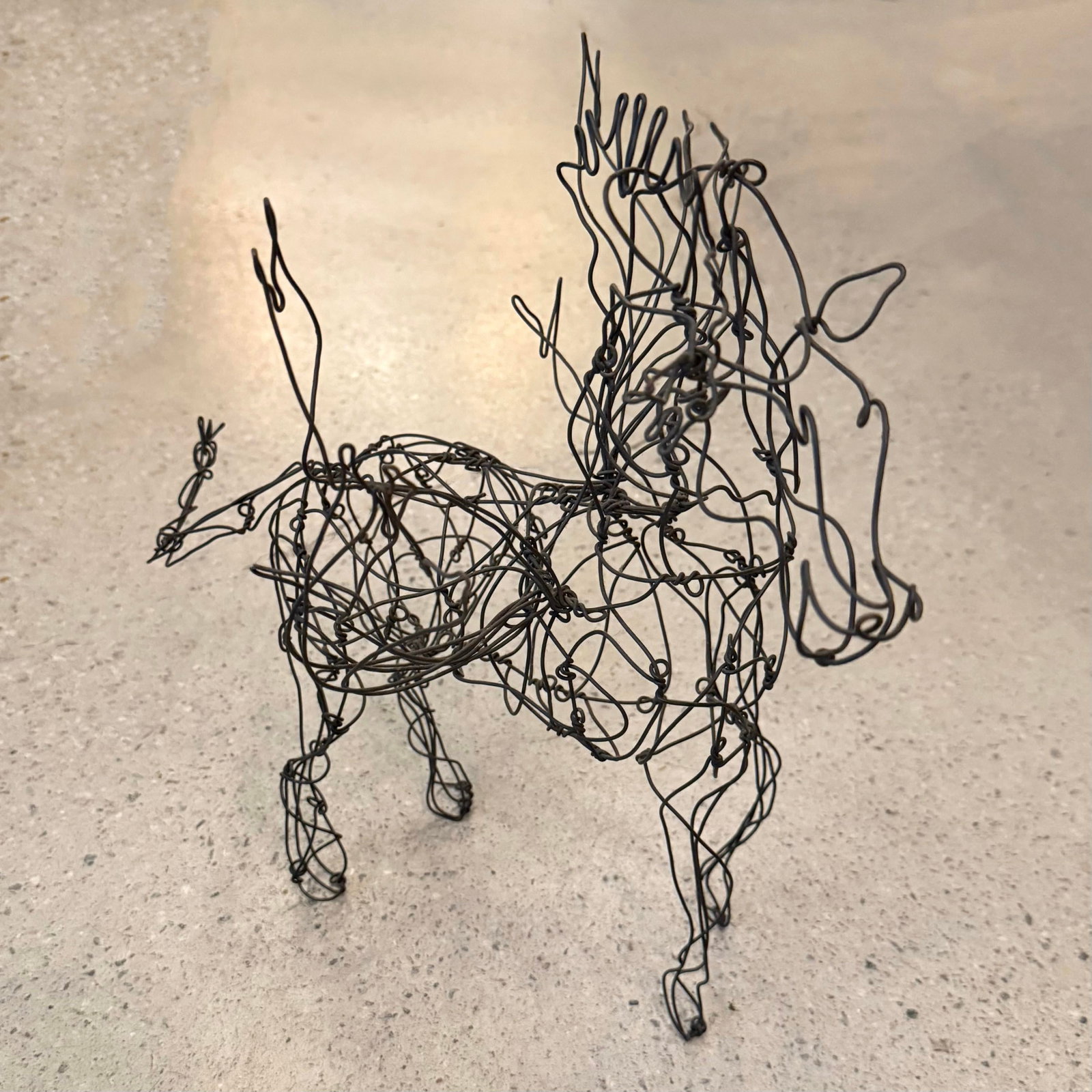 Folk Art Continuous Wire Pegasus Sculpture by Thai Varick - 5