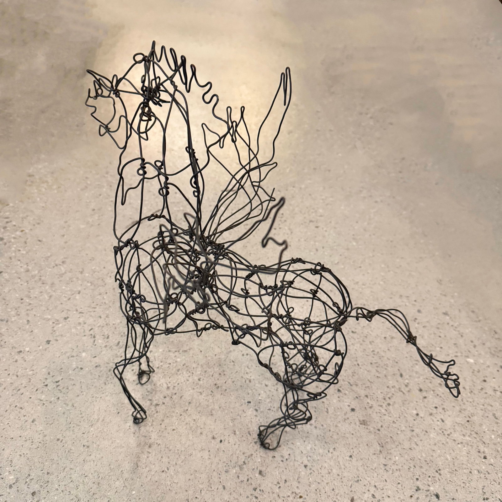 Folk Art Continuous Wire Pegasus Sculpture by Thai Varick - 7