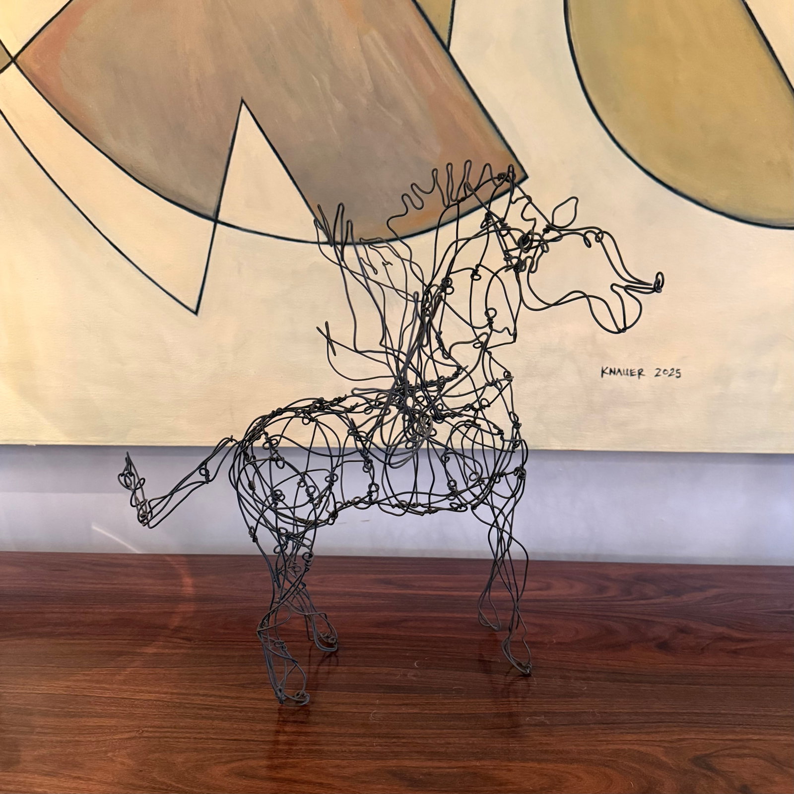 Folk Art Continuous Wire Pegasus Sculpture by Thai Varick - 8