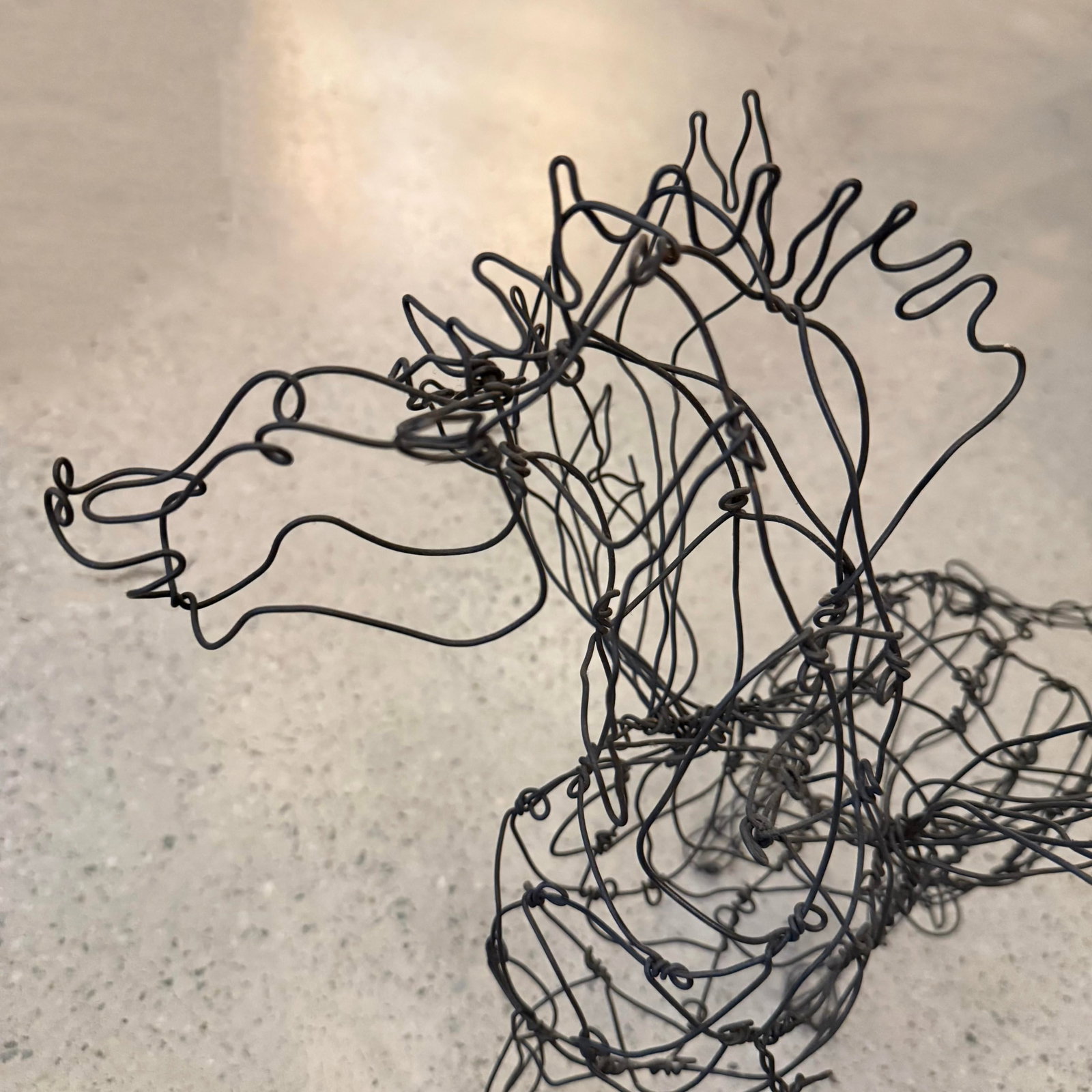 Folk Art Continuous Wire Pegasus Sculpture by Thai Varick - 9