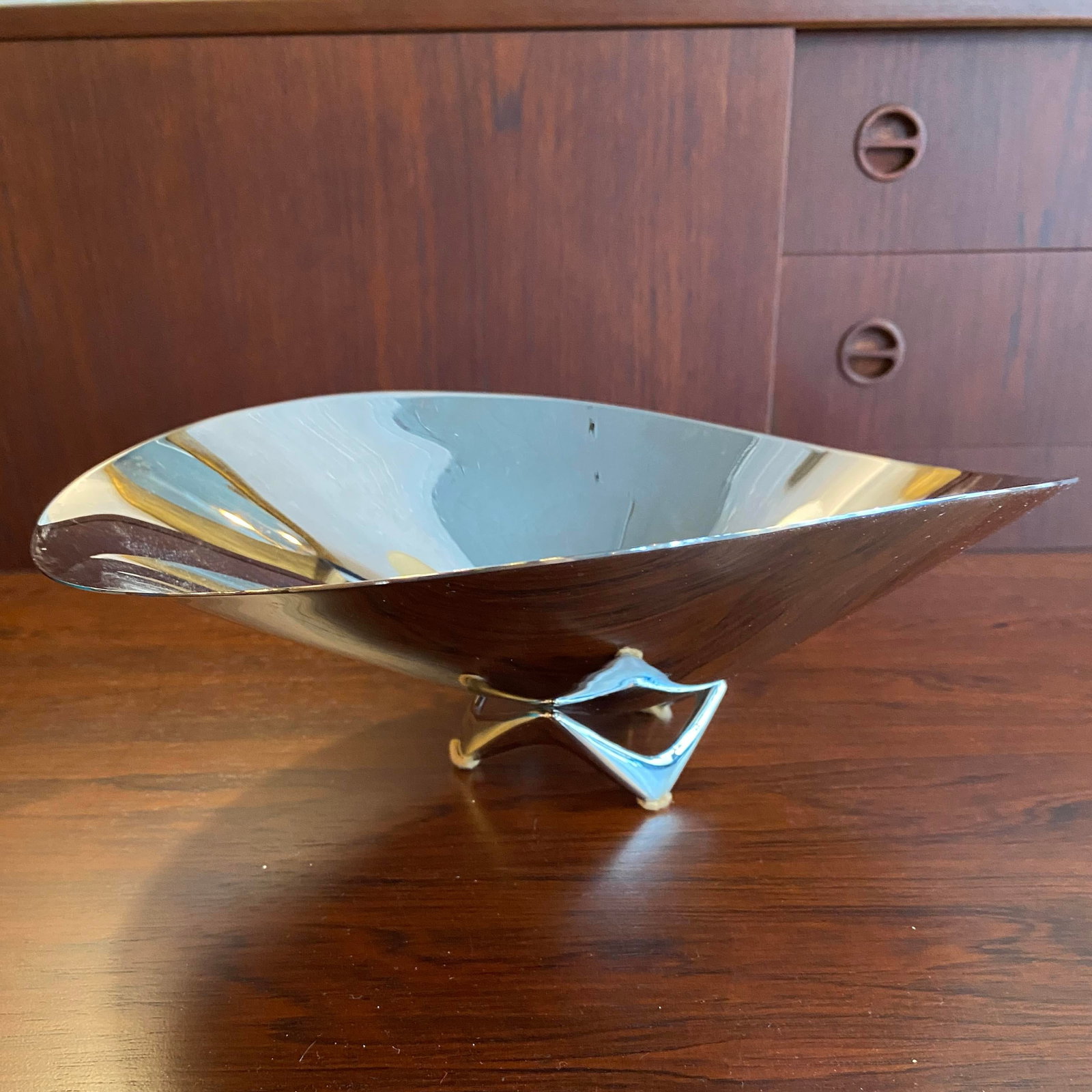 Late 20th Century Stainless Steel "Koppel" Wave Bowl by Henning Koppel for Georg Jensen - 2