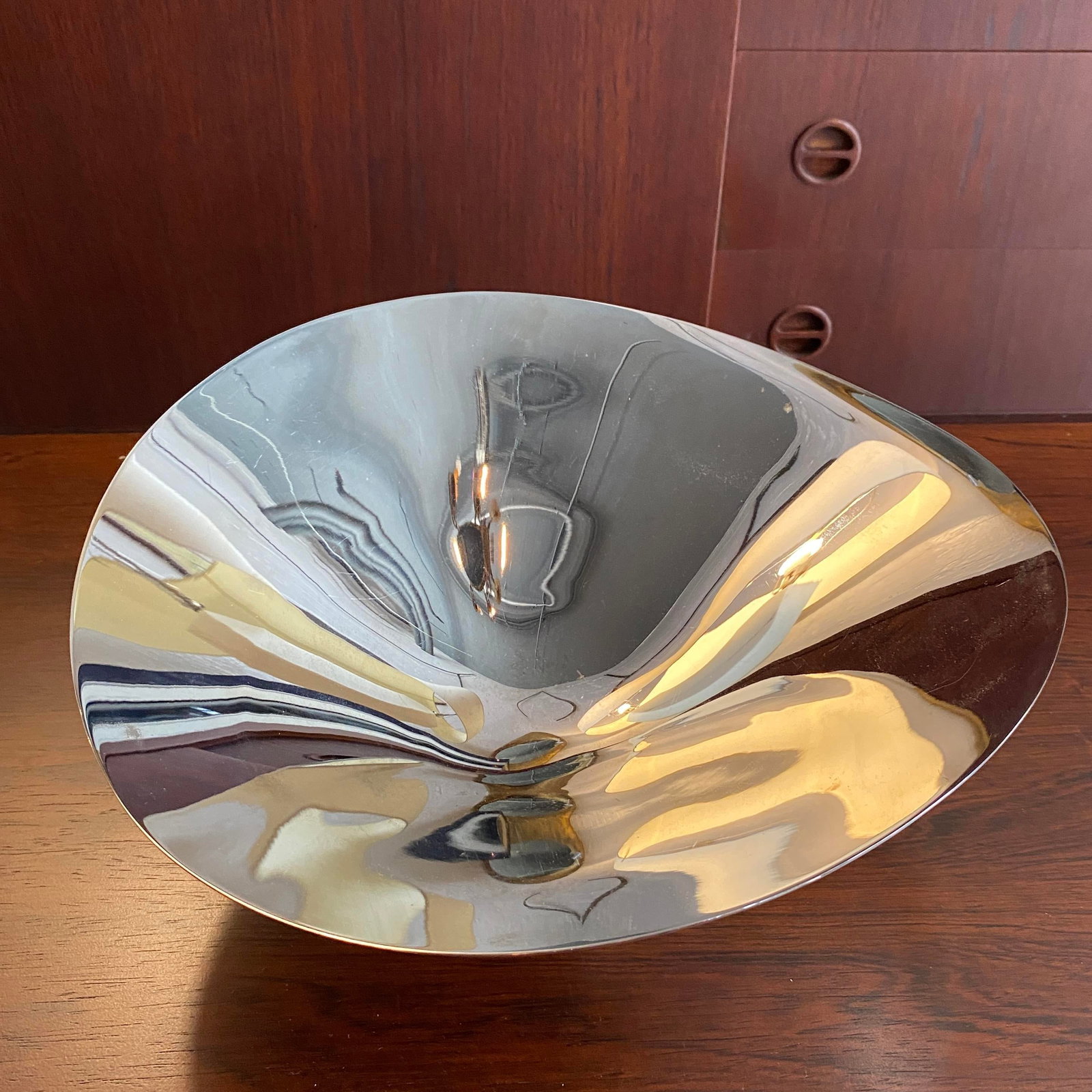 Late 20th Century Stainless Steel "Koppel" Wave Bowl by Henning Koppel for Georg Jensen - 3