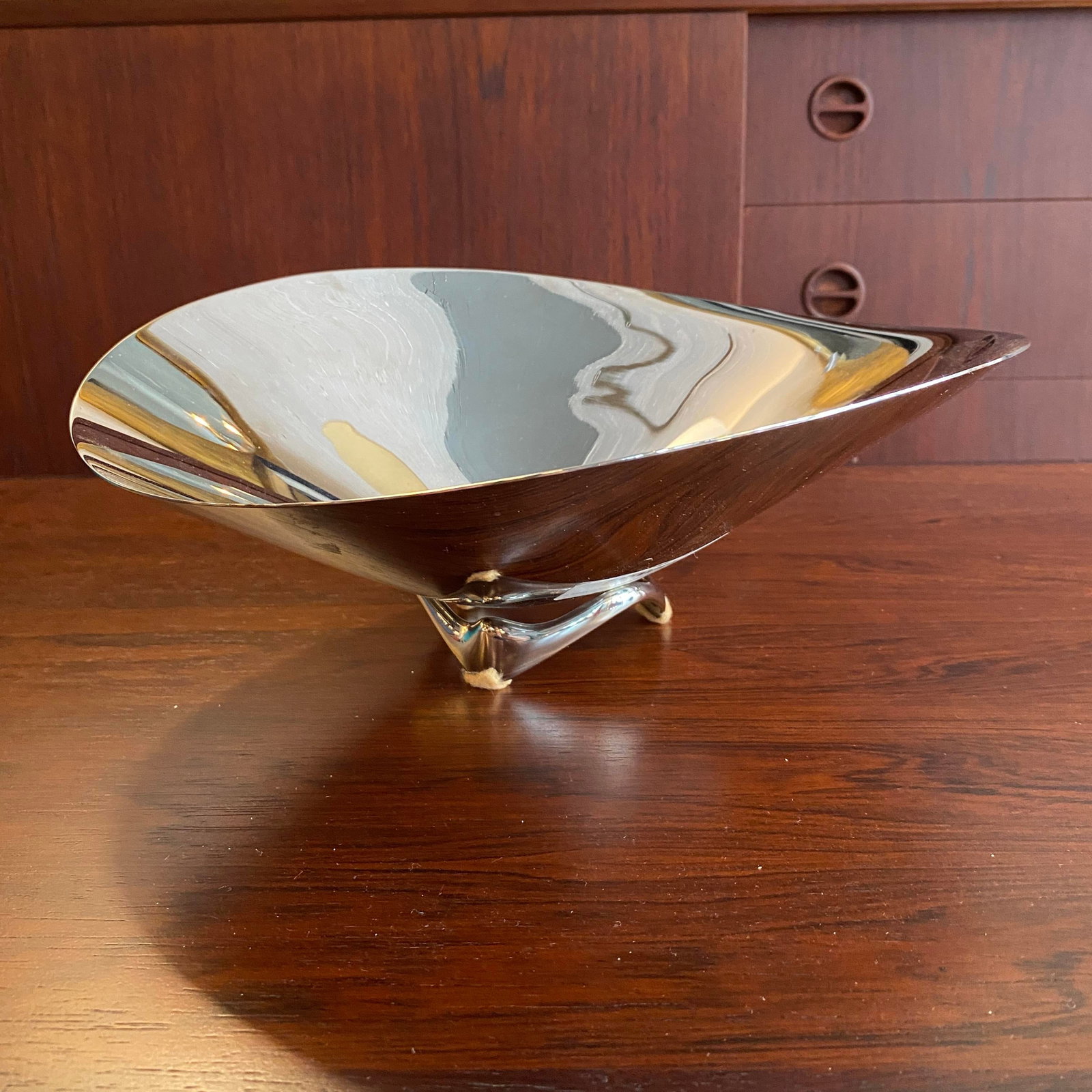 Late 20th Century Stainless Steel "Koppel" Wave Bowl by Henning Koppel for Georg Jensen - 5