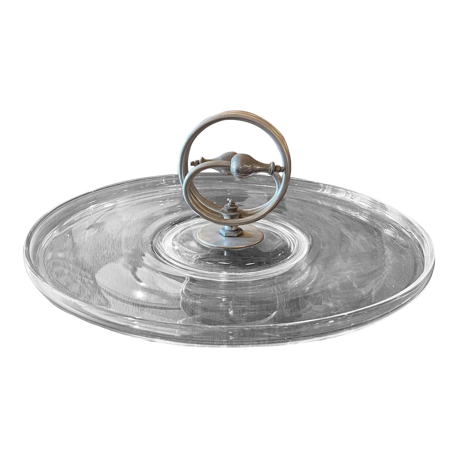 Early 20th Century Art Deco Glass Serving Platter Dish (1 of 7)