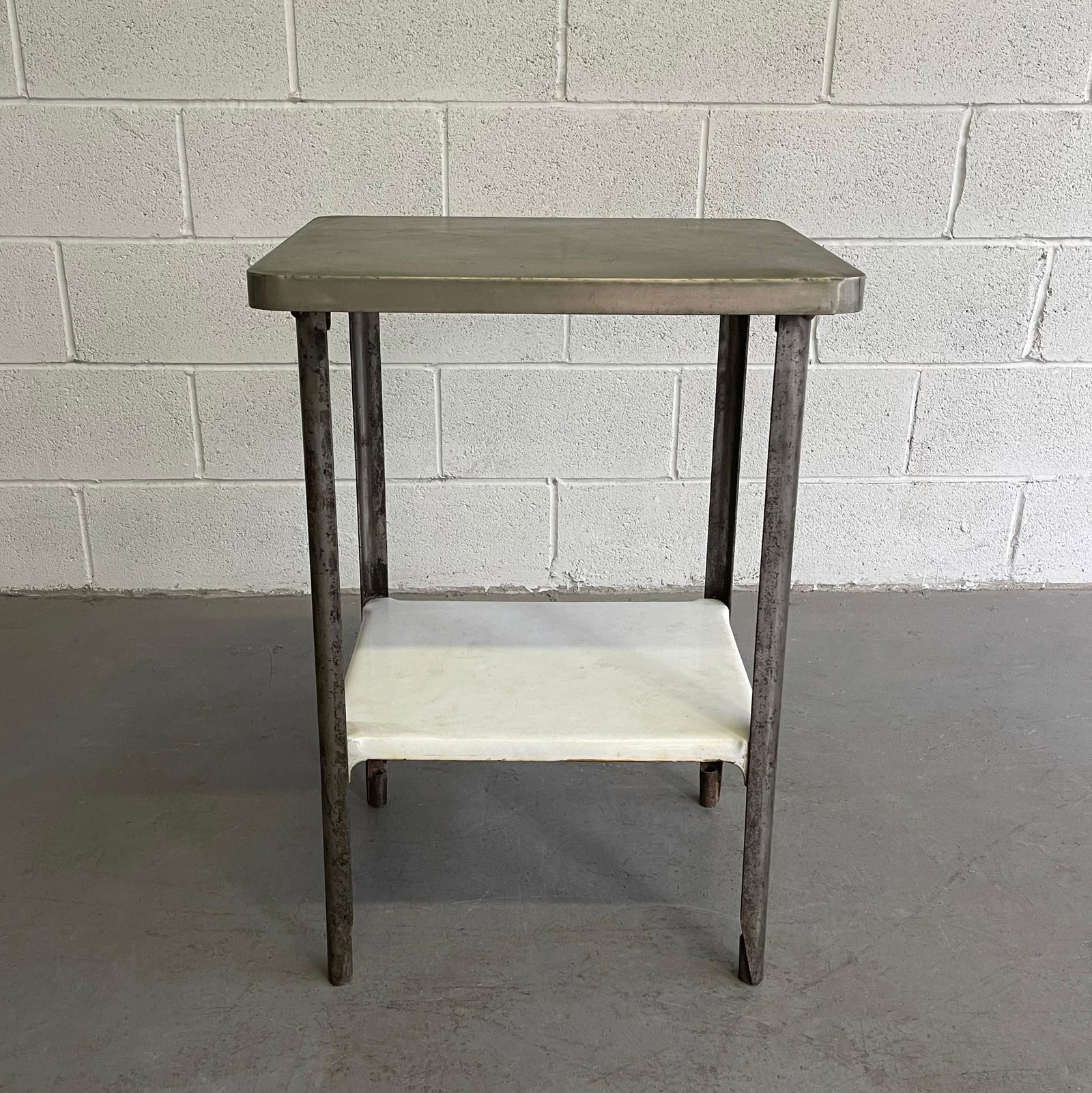 Late 19th Century Industrial Brushed Steel Apothecary Prep Table - 2