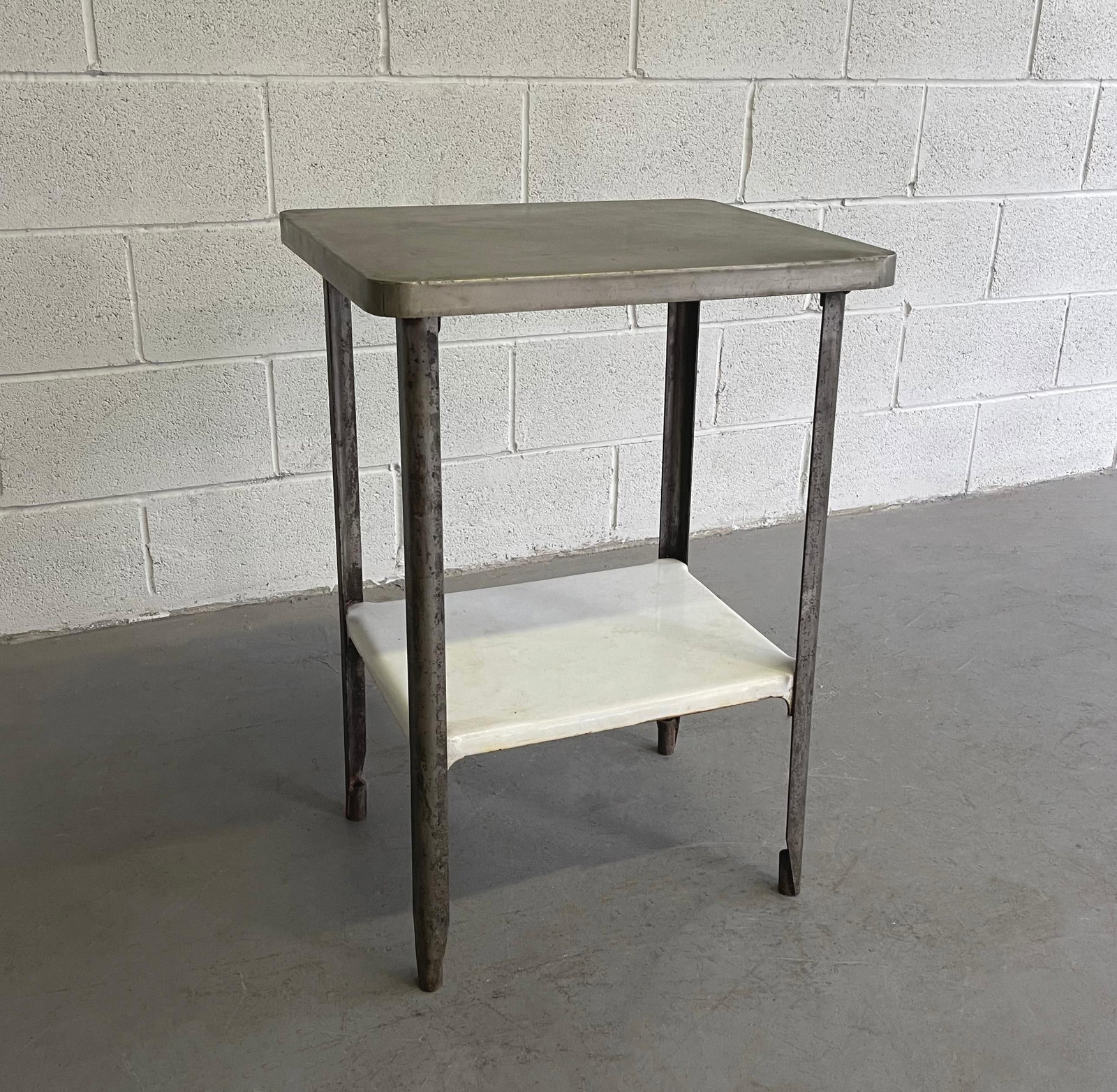 Late 19th Century Industrial Brushed Steel Apothecary Prep Table - 3