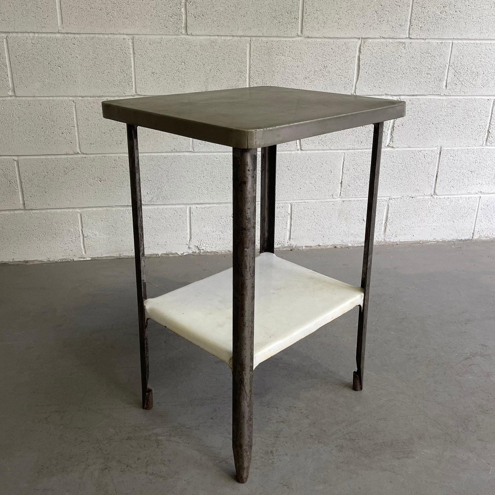 Late 19th Century Industrial Brushed Steel Apothecary Prep Table - 4