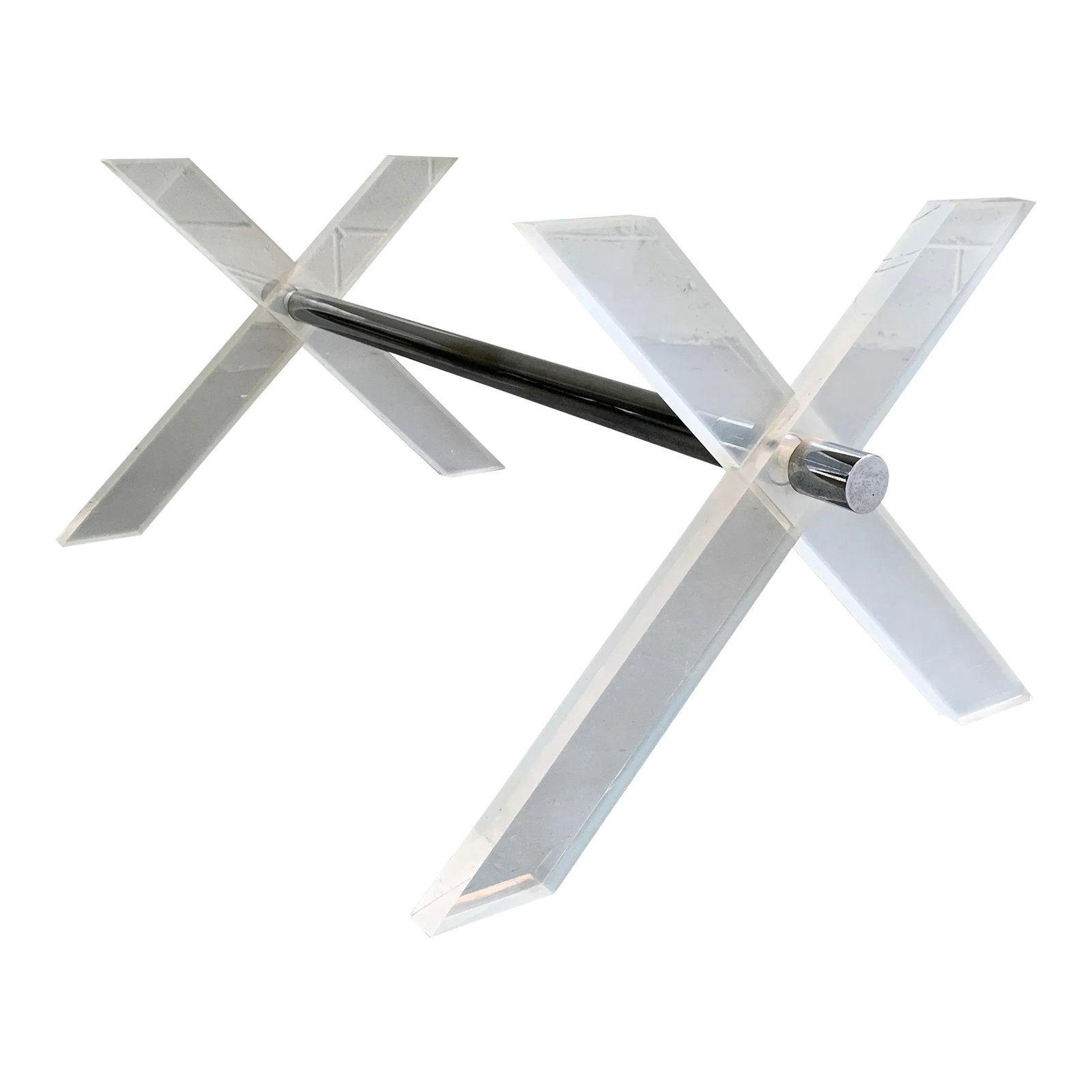 Mid 20th Century Modern Lucite X Coffee Table Base (1 of 8)