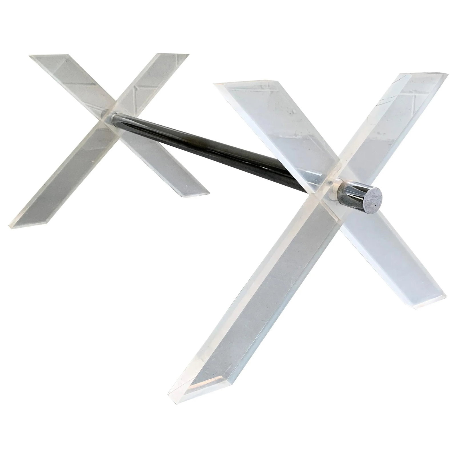 Mid 20th Century Modern Lucite X Coffee Table Base - 8