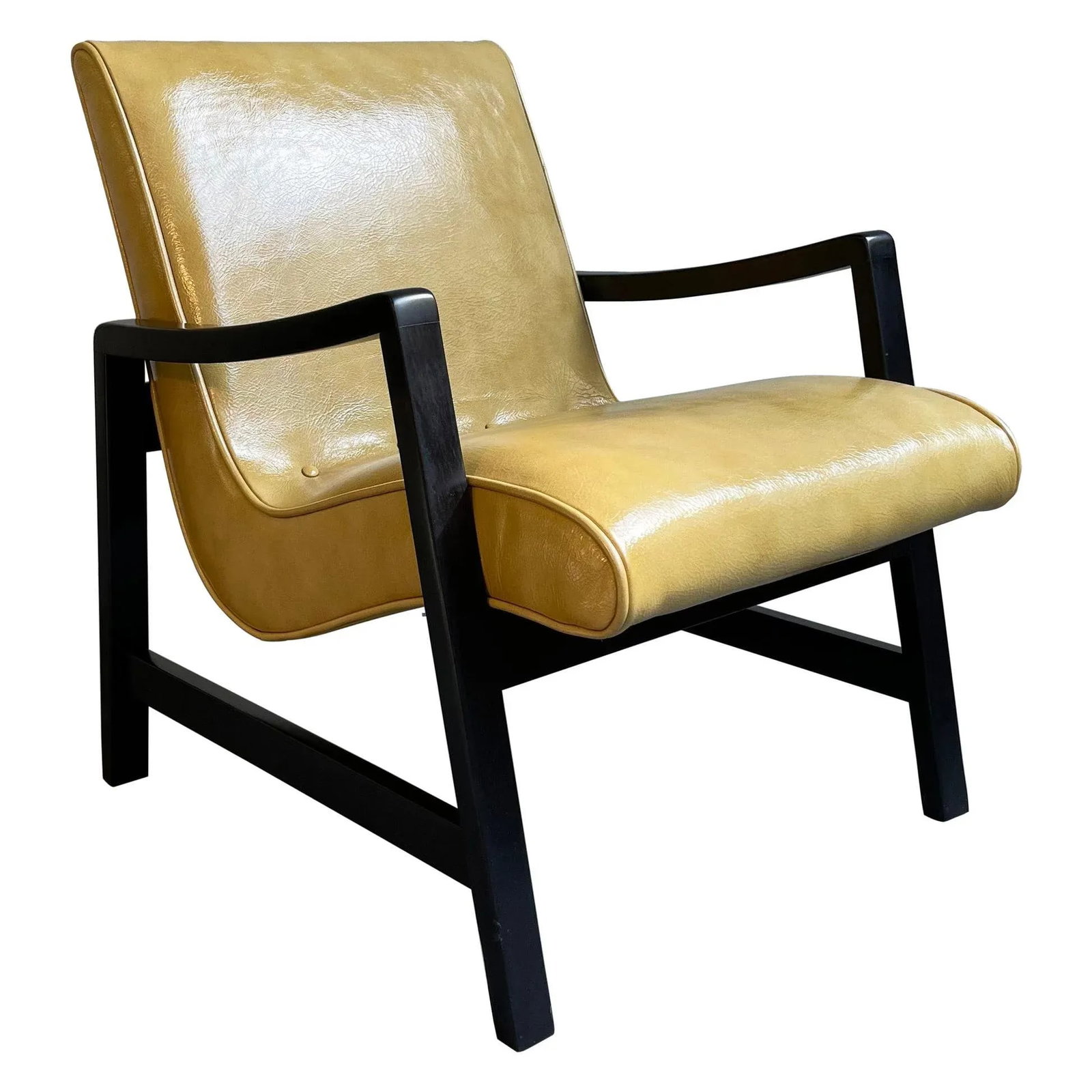 Mid 20th Century Jens Risom Mid-Century Modern Scoop Leather Lounge Chair - 10