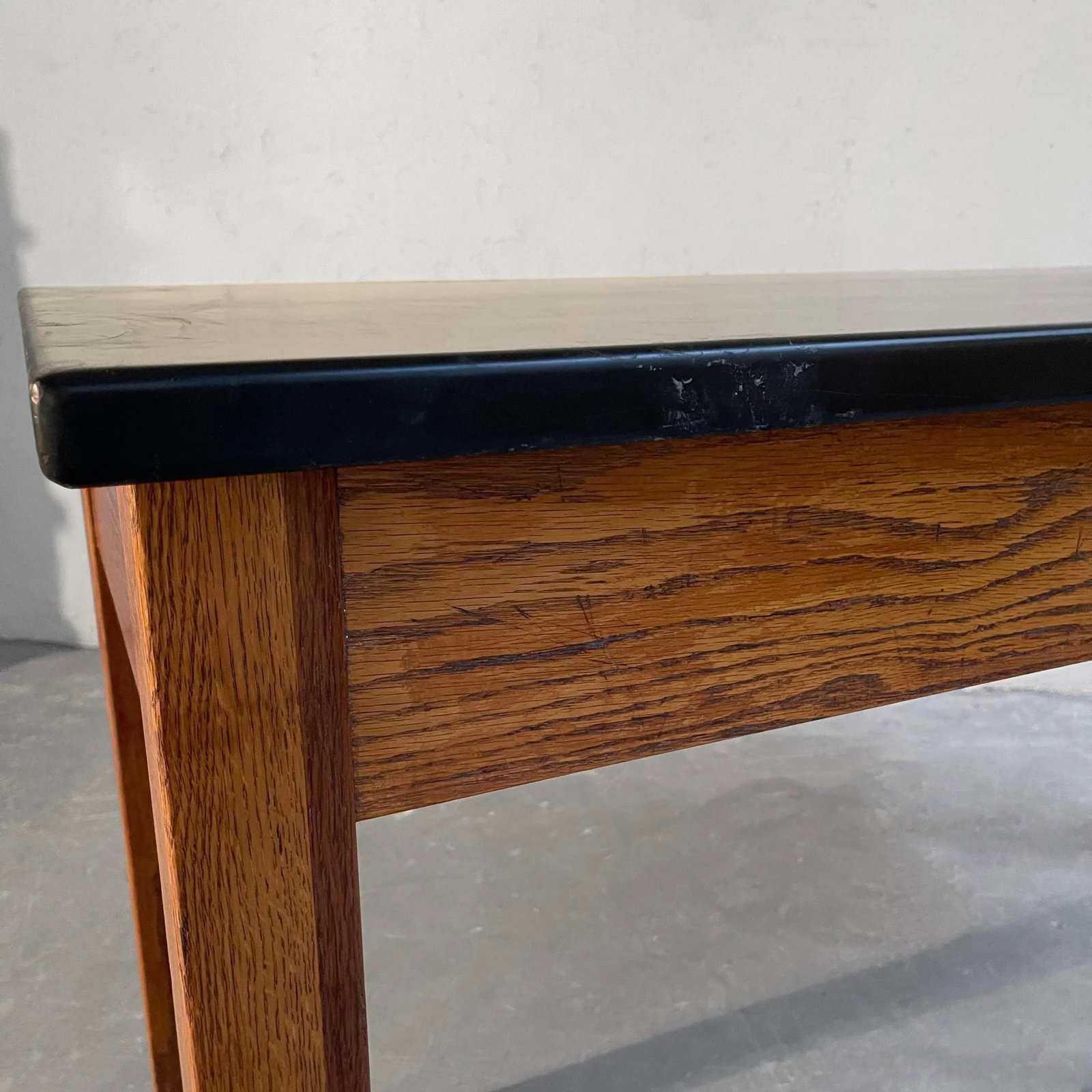 Mid 20th Century Industrial Oak Laboratory Console Table - 11