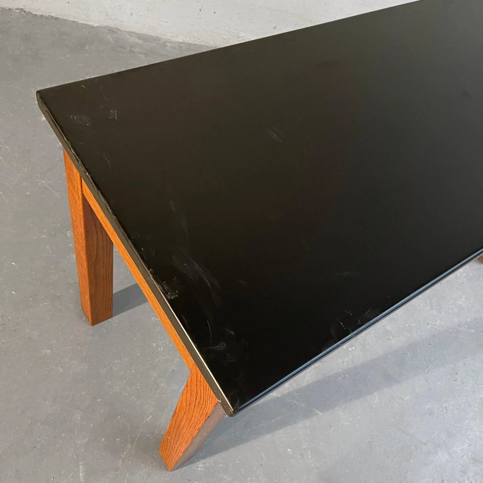 Mid 20th Century Industrial Oak Laboratory Console Table - 12