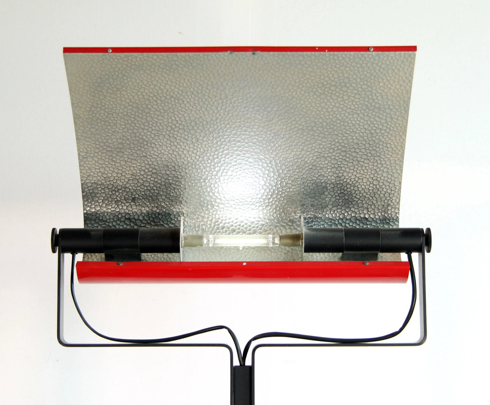 Vintage 1980's Italian Postmodern Red Torchiere Floor Lamp by Gianfranco Frattini for Relco Milano - 9