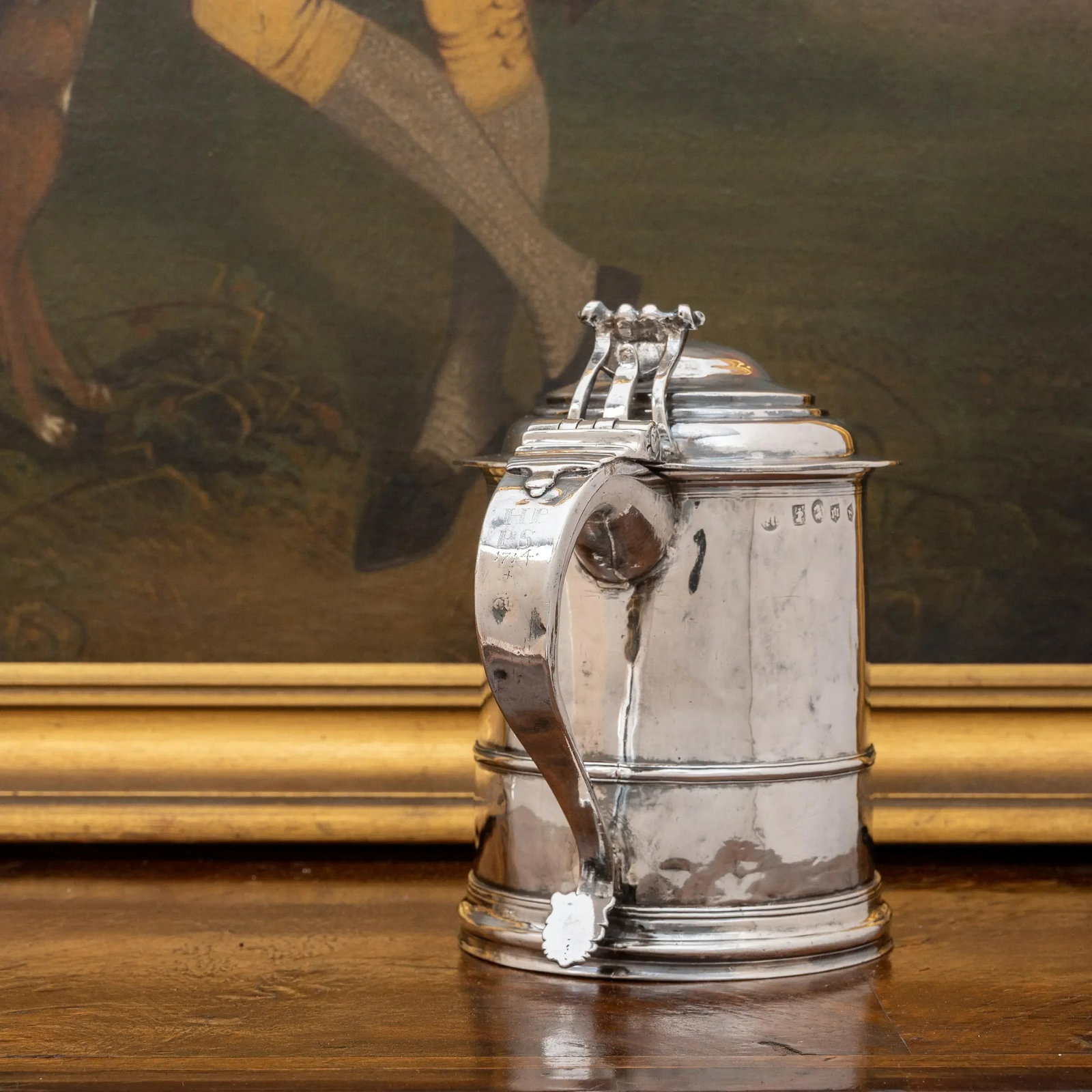 Queen Anne Provincial Britannia Silver Tankard, John Elston, Exeter, 1713 - 10