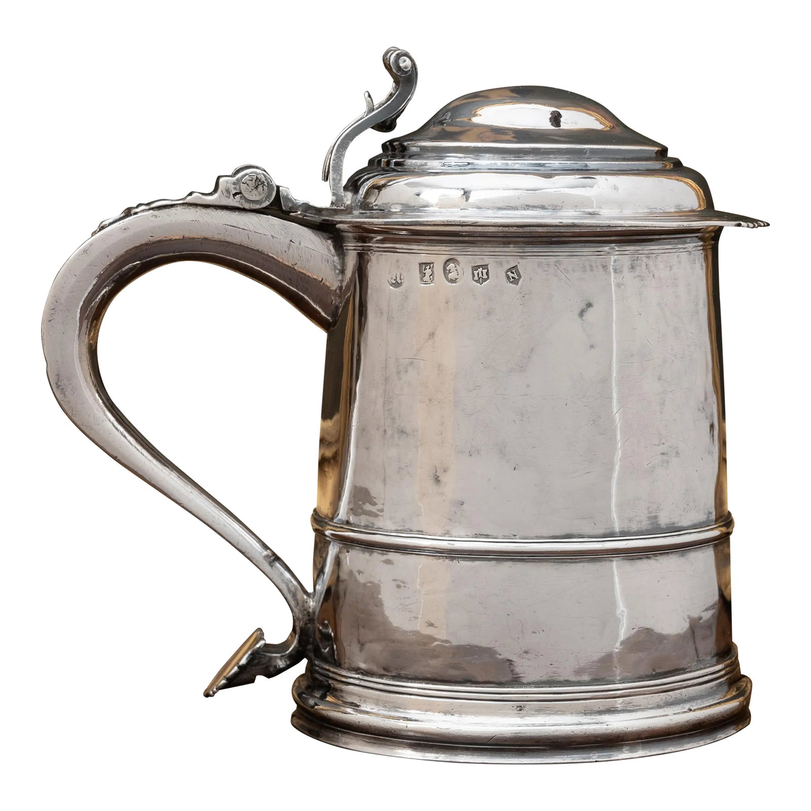 Queen Anne Provincial Britannia Silver Tankard, John Elston, Exeter, 1713 (1 of 13)