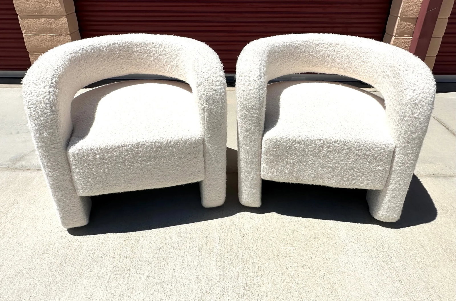 Mitchell Gold Style Sherpa Barrel Chair-A Pair - 5