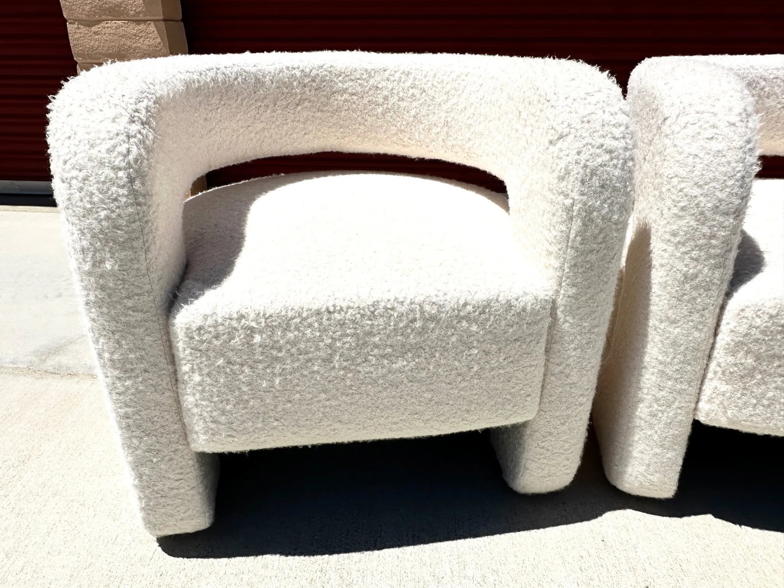 Mitchell Gold Style Sherpa Barrel Chair-A Pair - 7