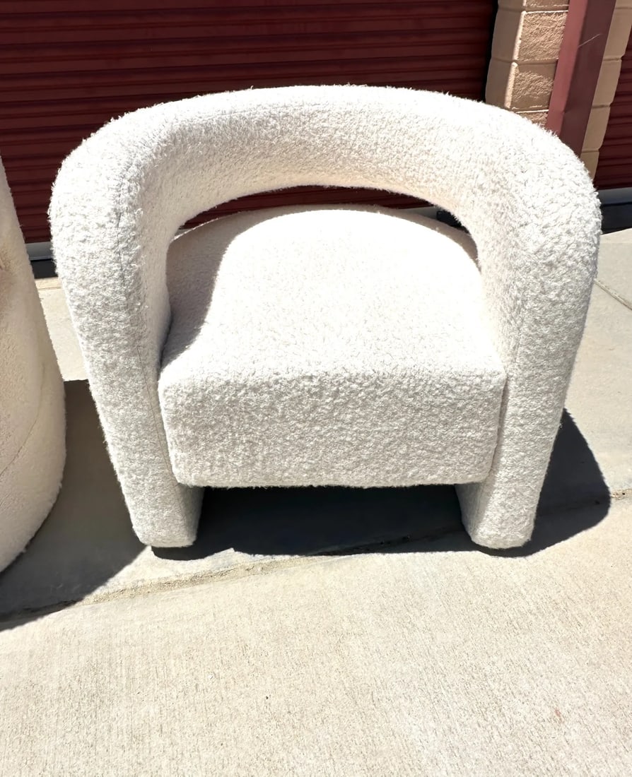 Mitchell Gold Style Sherpa Barrel Chair-A Pair - 8