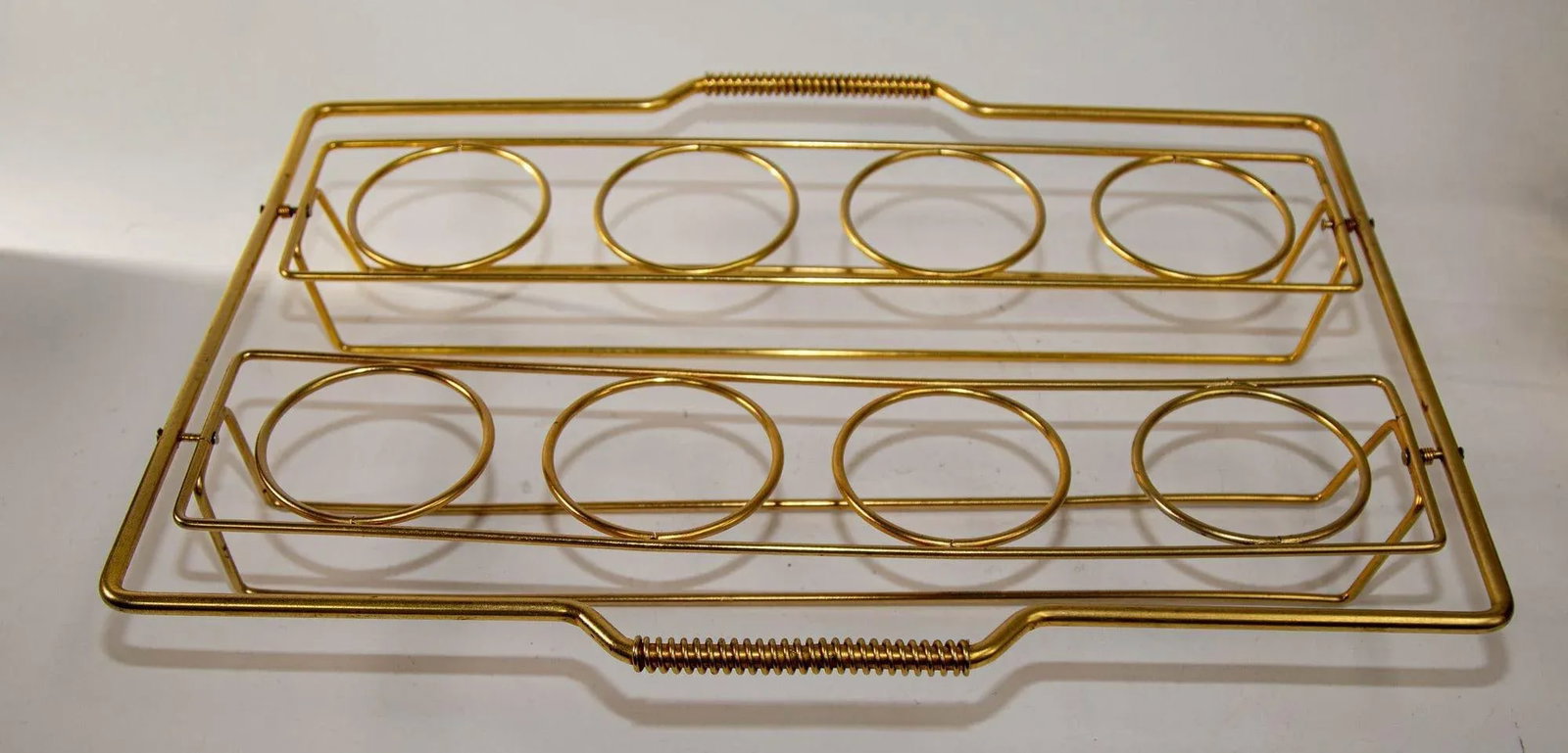 1950 Set of 8 Vintage Culver Ltd Antigua Highball Glasses 22 K Gold in Cart - 4