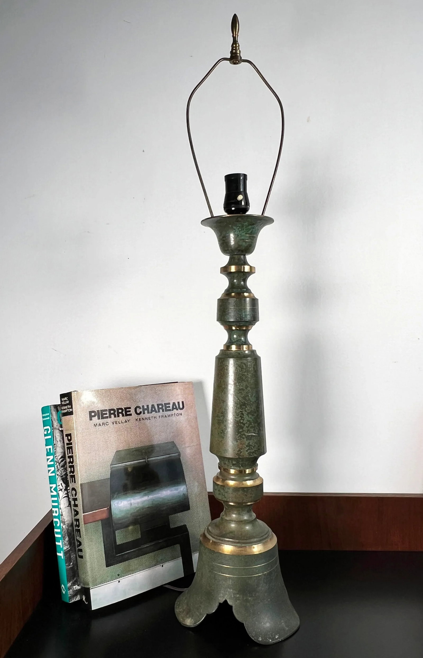 Vintage Carl Sorensen Patinated Bronze 22" Table Lamp - 3