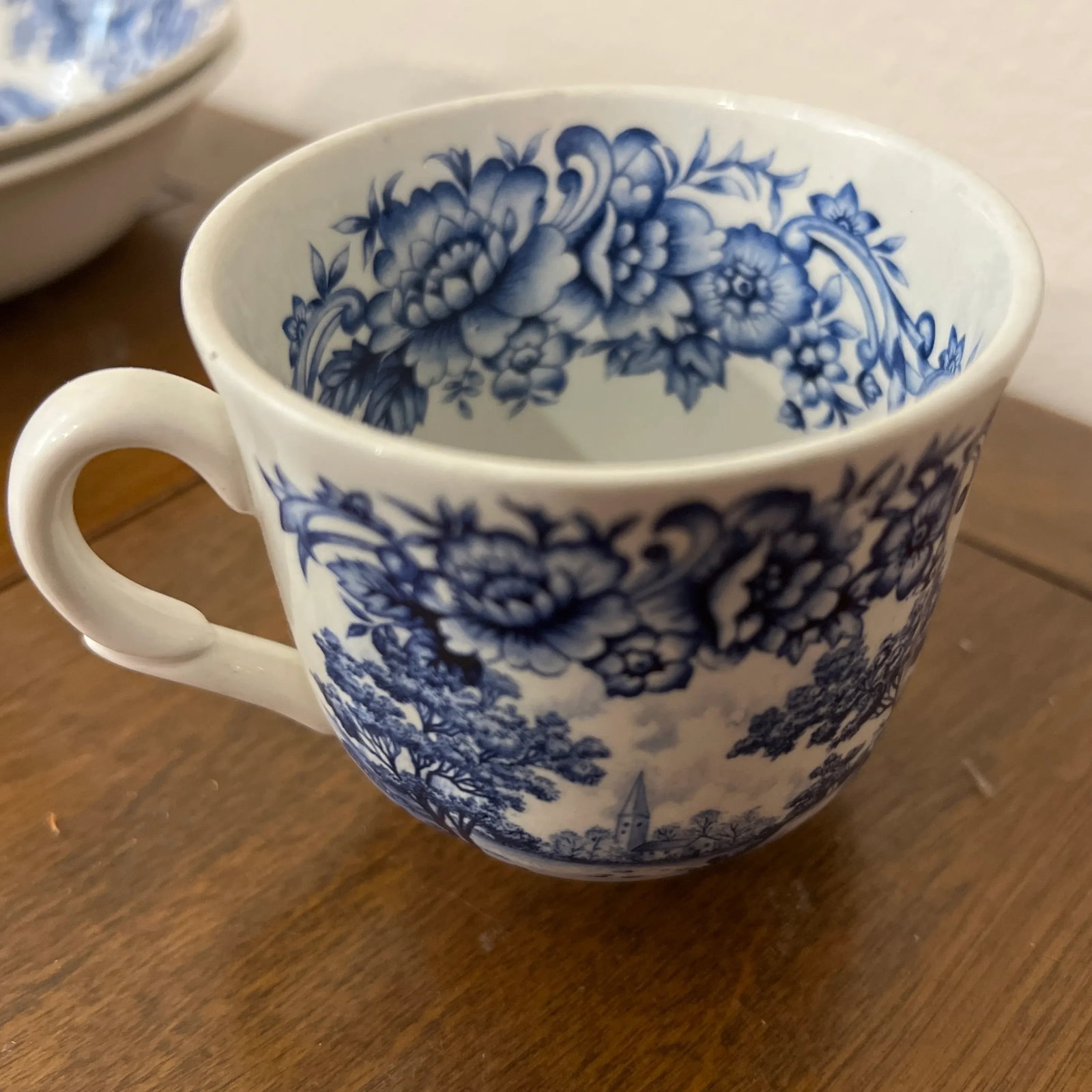 1980s Vintage Blue Country Scene by Myott Meakin Staffordshire Set- 10 Pieces - 11