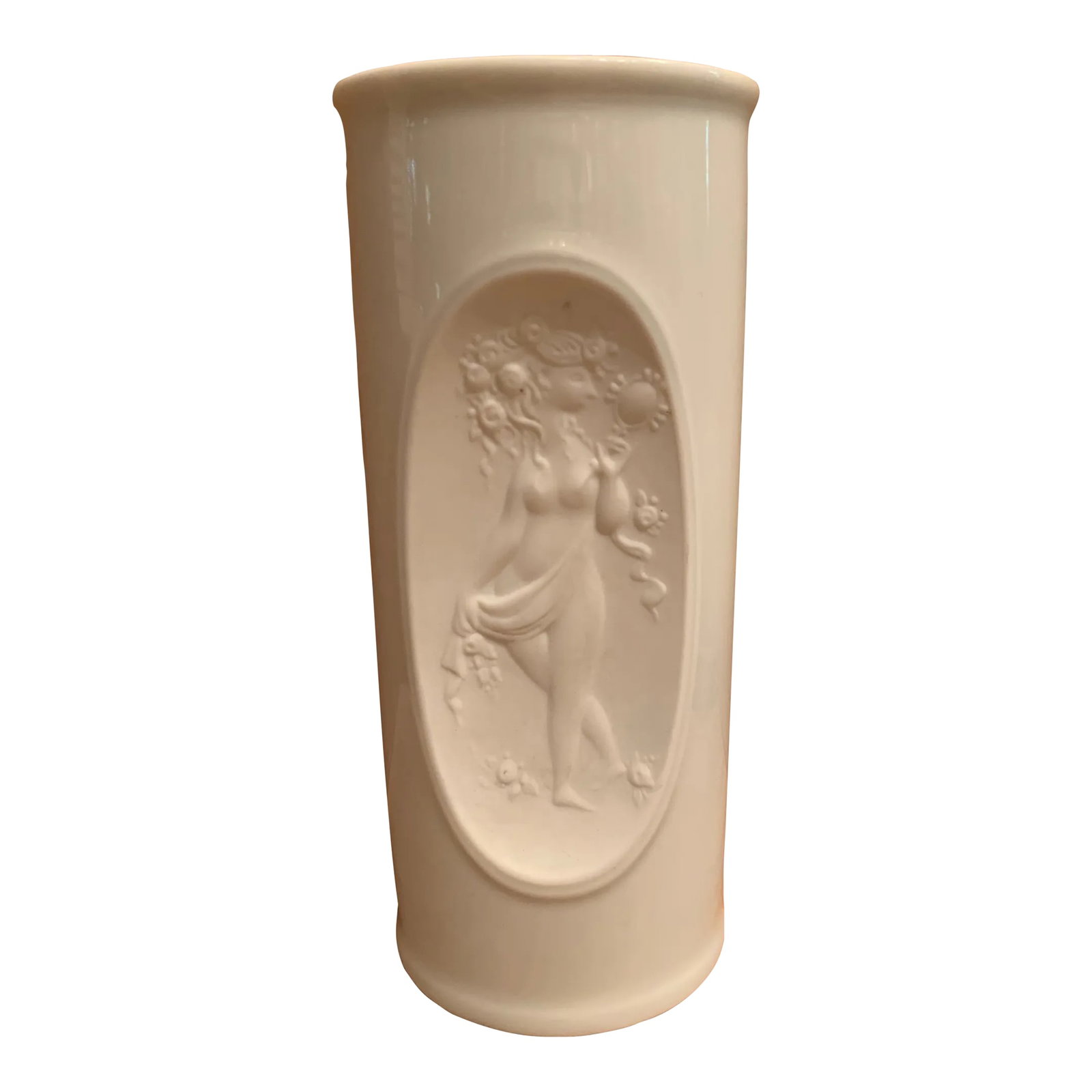 1960s White Relief Op Art Porcelain Vase by Rosenthal Studio-Linie (1 of 10)