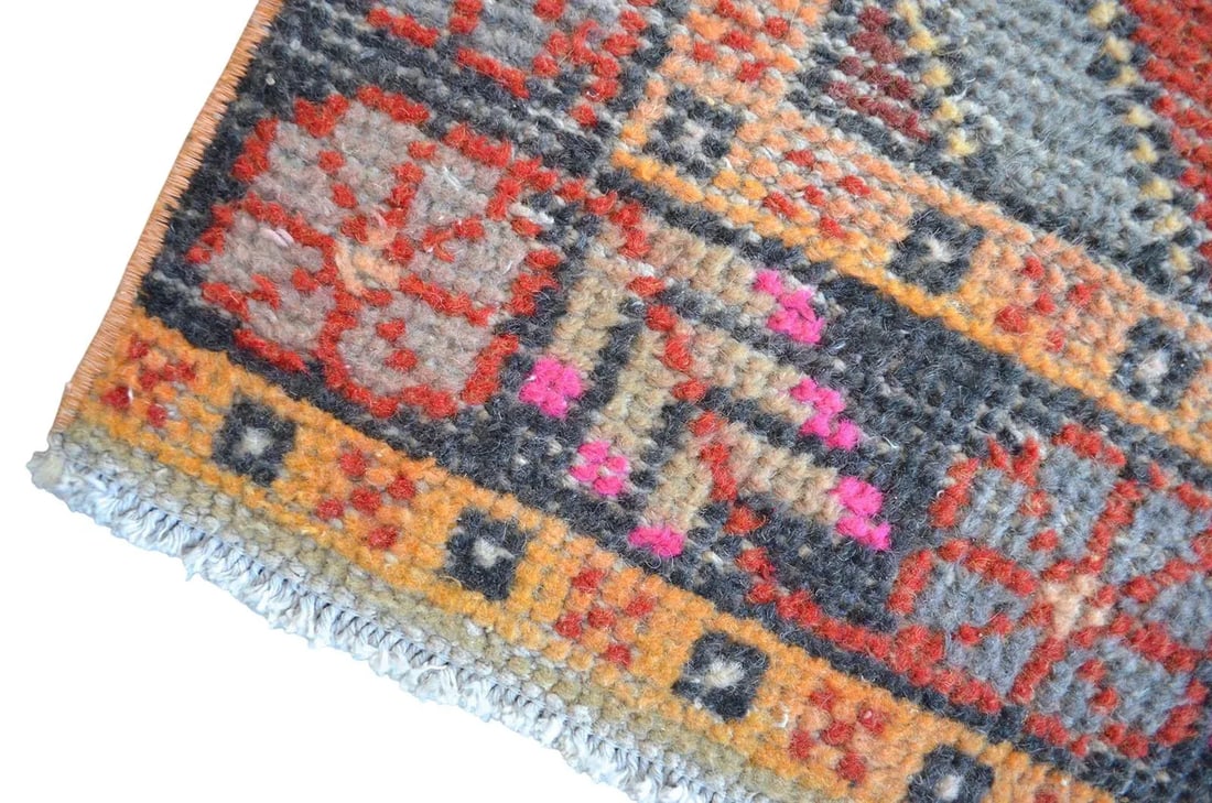 Distressed Oushak Runner Rug - Faded Colors Hallway 3' X 9'11"³ - 13