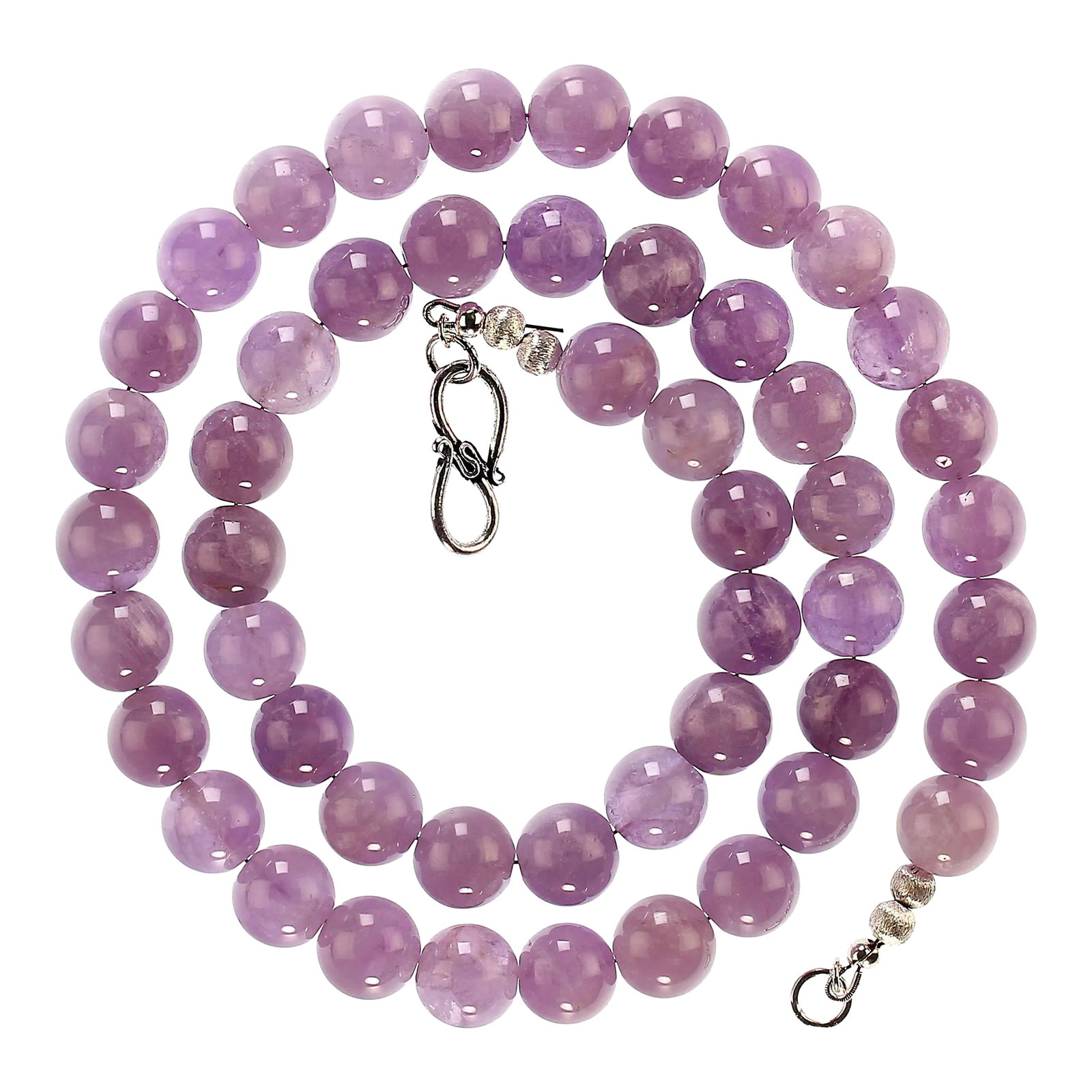 Glowing Lilac Amethyst Necklace: This is part of Chairish's Fine Jewelry assortment. February Birthstone Necklace – 25-Inch Glowing Lilac Amethyst Gift for February Babies Celebrate February birthdays with this stunning 25-inch