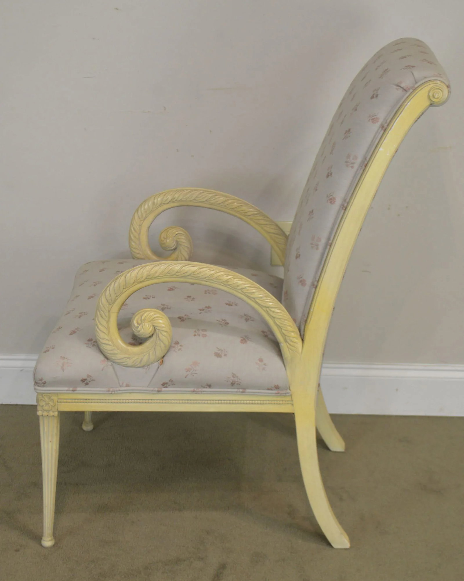 Grosfeld House 1940's Hollywood Regency Carved Armchairs - a Pair - 6
