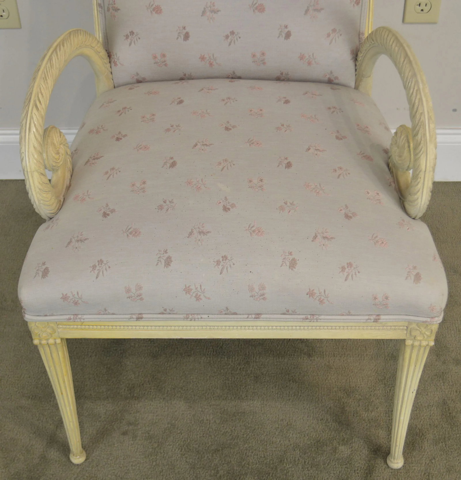 Grosfeld House 1940's Hollywood Regency Carved Armchairs - a Pair - 8