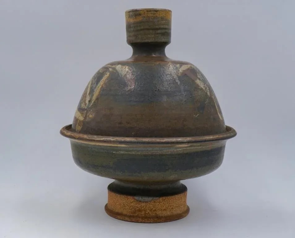 Mid 20th Century Joel Edwards Covered Pottery Bowl Tangine - 6
