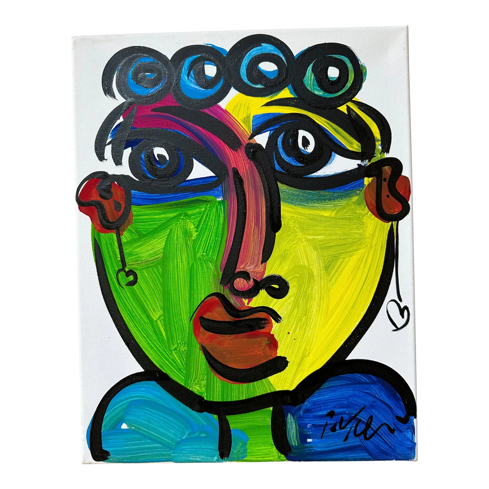 Abstract Portrait Painting by Peter Keil: Peter Keil is a German artist that focuses primarily on abstract expressionism. Keil painted with some of the greats including Joan MirÃ³, Pablo Picasso and Andy Warhol, to name a few. This