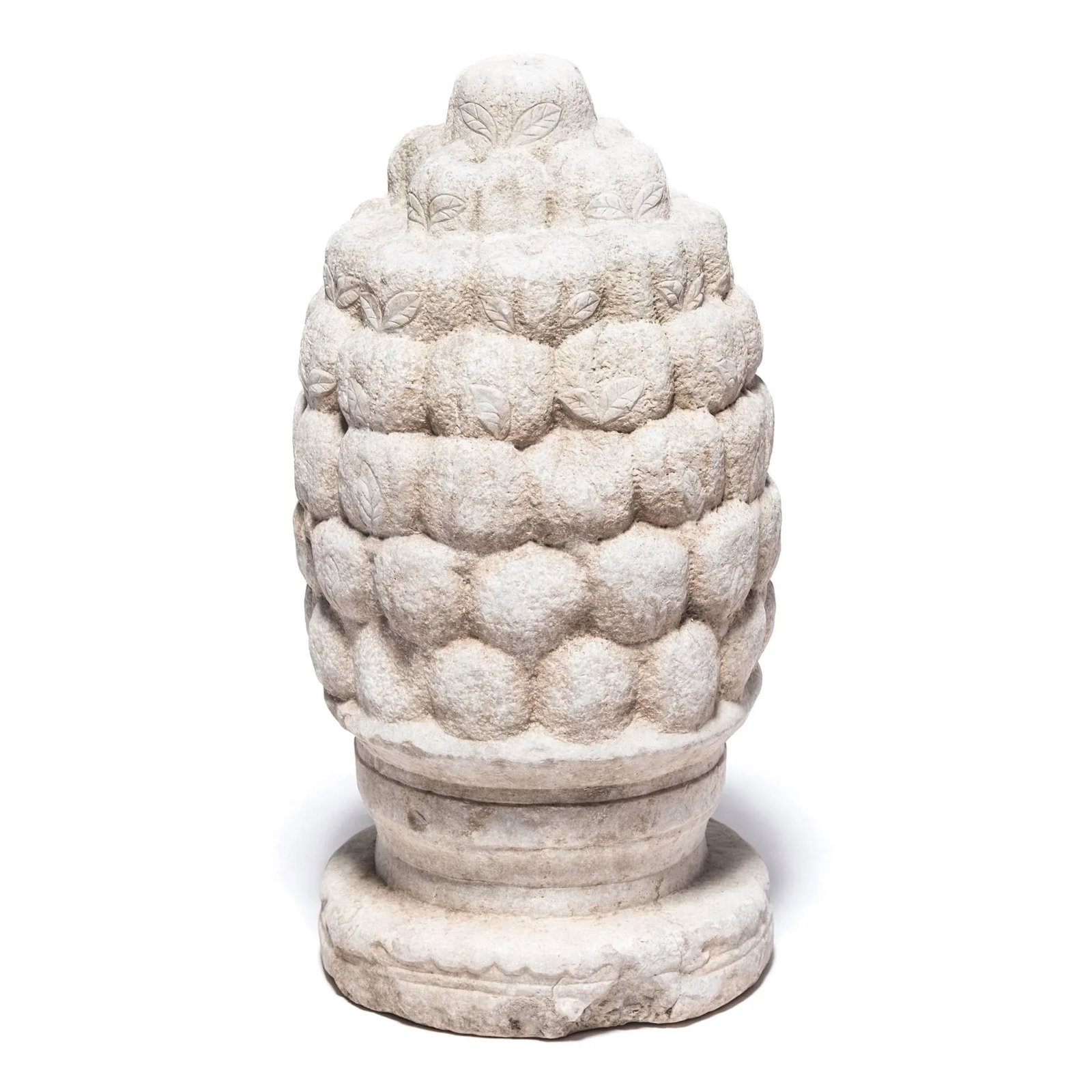 Chinese Stone Finials with Peaches and Persimmons, 17th/18th Century - A Pair - 6