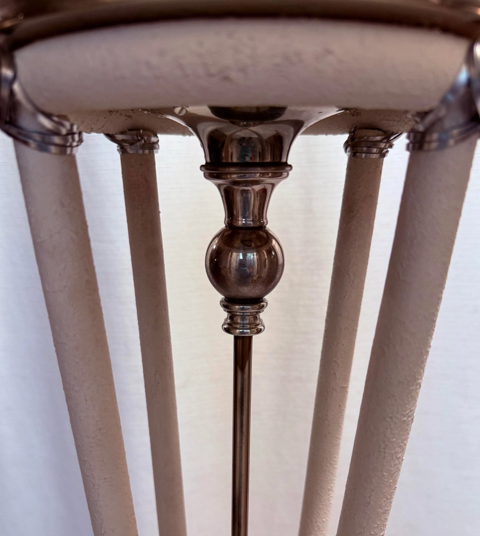 1980s Post-Modern Brass and Metal Floor Lamp With Black Shade by Hart Associates - Art Deco Style - 6