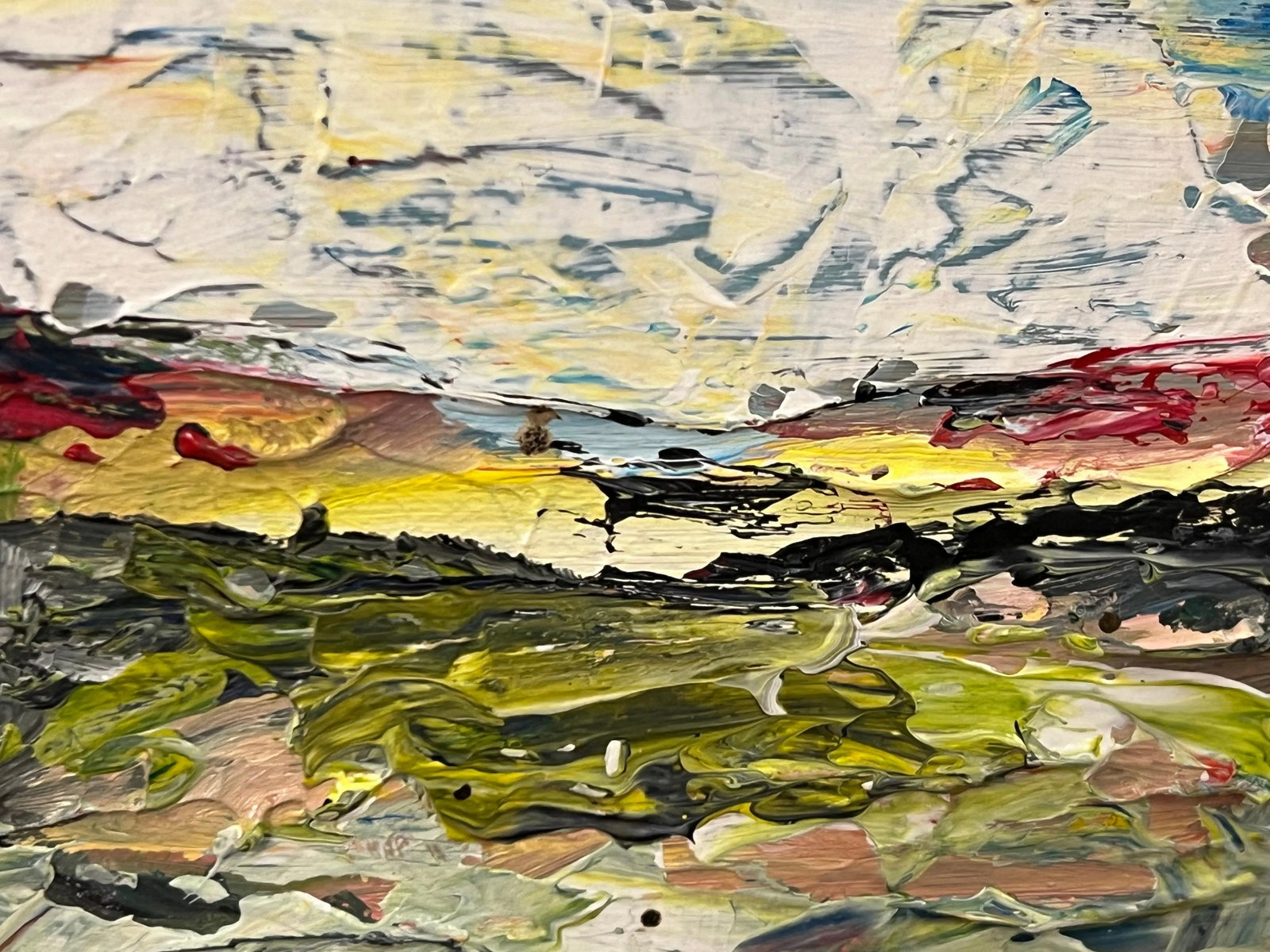 Impasto Abstract Seascape Landscape Miniature Study - Unique Original Art by Contemporary British Ar - 7