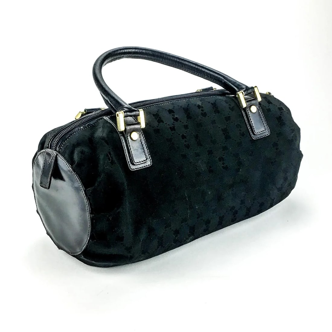Nina Ricci Signature Canvas Top Handle Boston Bowling Bag - 3
