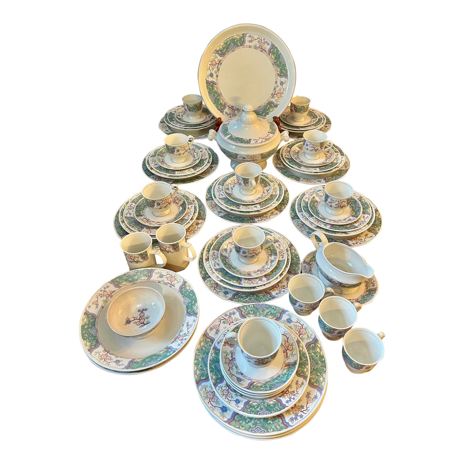 1990's Mikasa Provincial "Villa Medici" Dinnerware - a Set of 62 Pieces (1 of 12)
