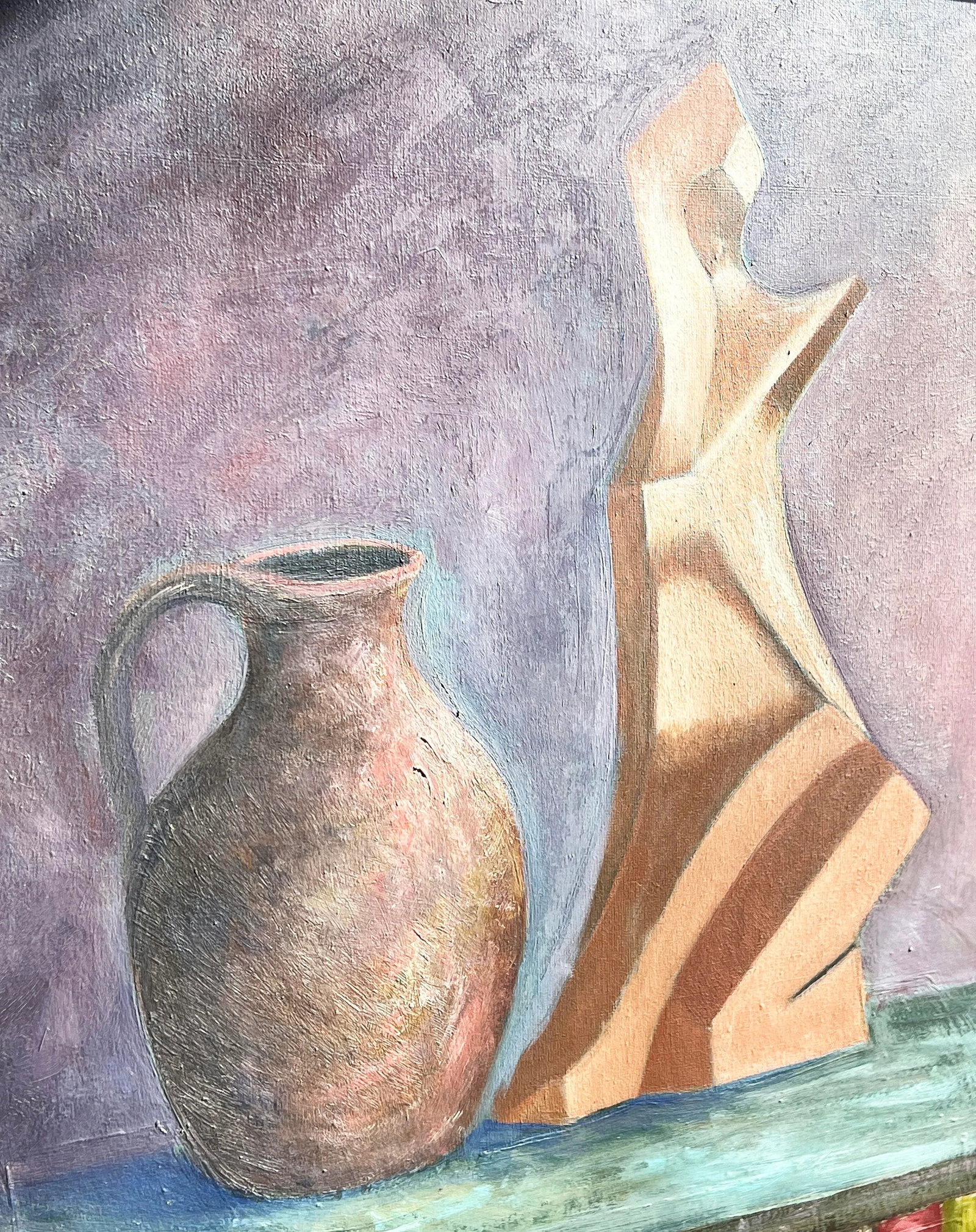 Vintage C.1978 Impressionist Oil on Canvas Still Life Painting Signed - 5