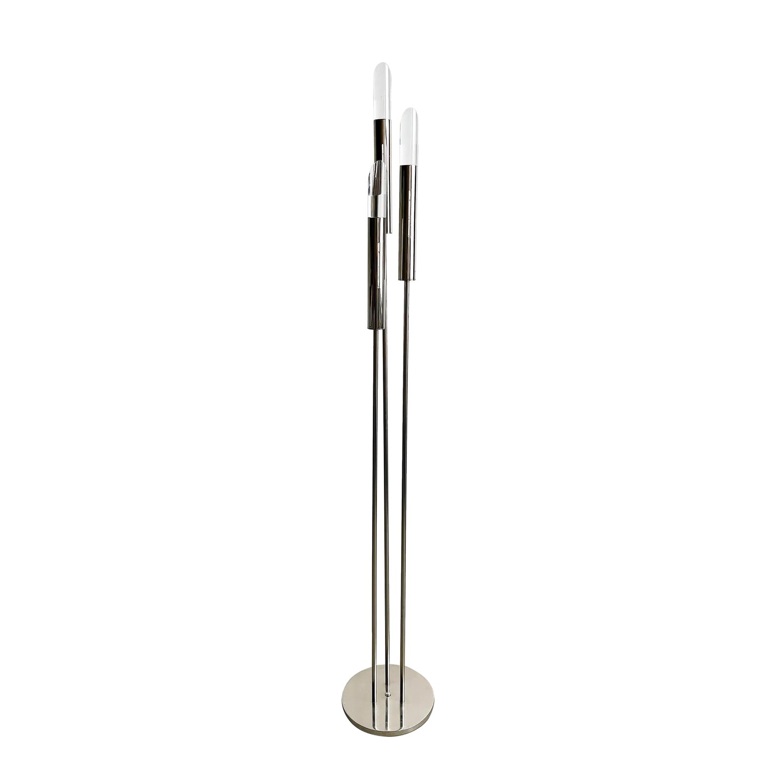 Vintage Mid Century Modern C1970's Chrome & Lucite Cattails Floor Lamp (1 of 7)
